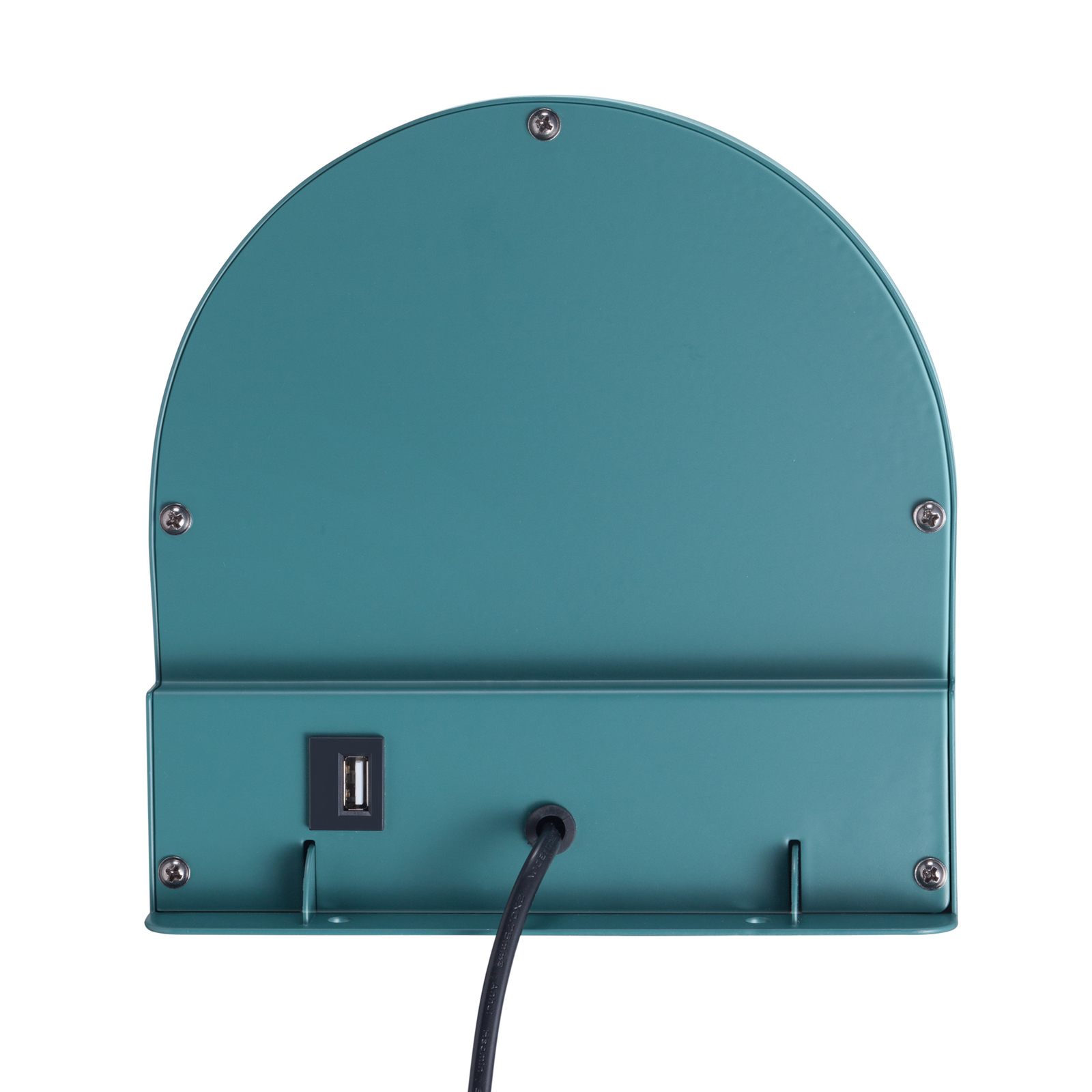 Cody sienas lampa, ar plauktu un USB portu, zaļa krāsā