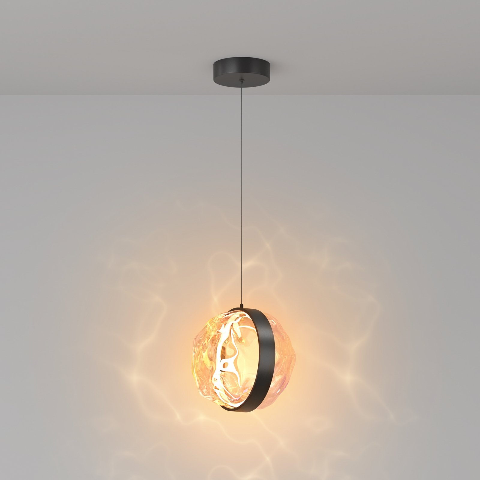 Maytoni LED-Hängeleuchte Misterio,1-flammig, schwarz/multi
