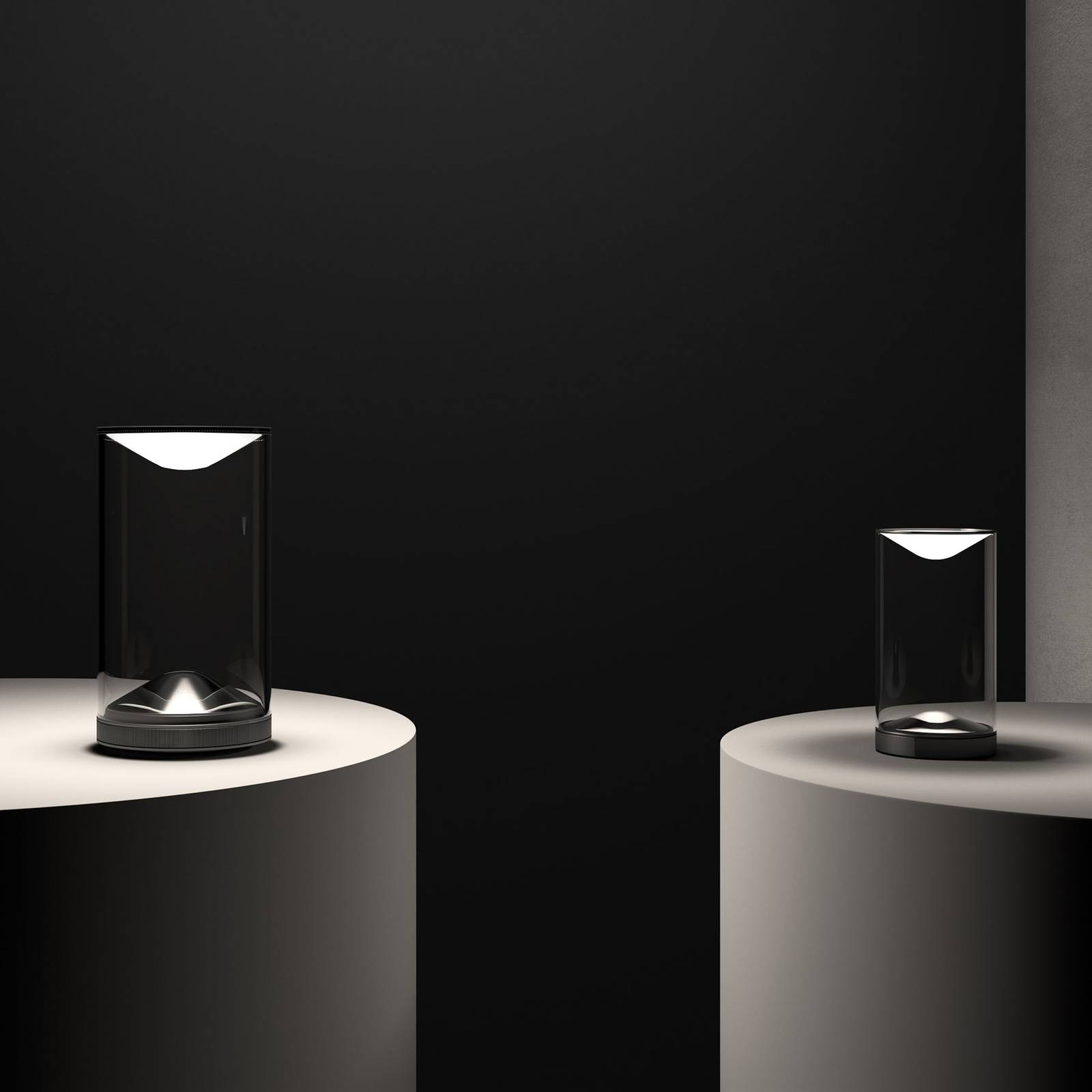 Lumina Stolní lampa Lumina Eva LED s podstavcem 3000K černá Ø18cm
