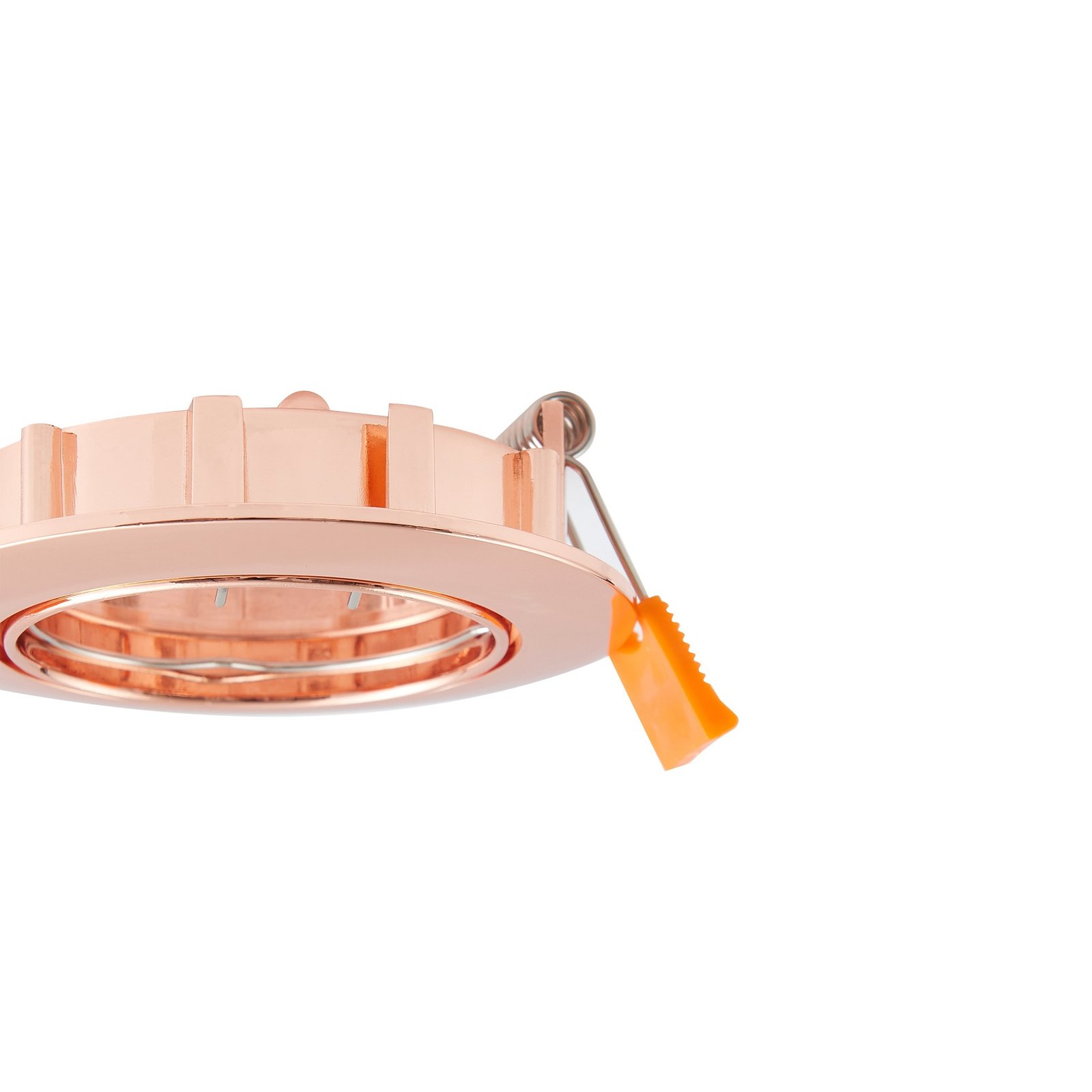 Prios recessed ceiling light Fibur, copper, aluminium, Ø 8.2 cm