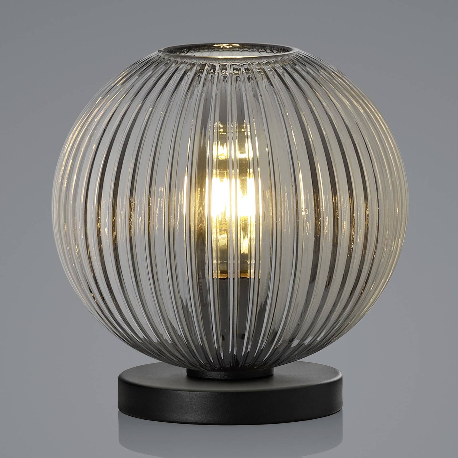 Image of HELL Lampe à poser Loft avec verre fumé, à 1 lampe, ronde 4045542231877