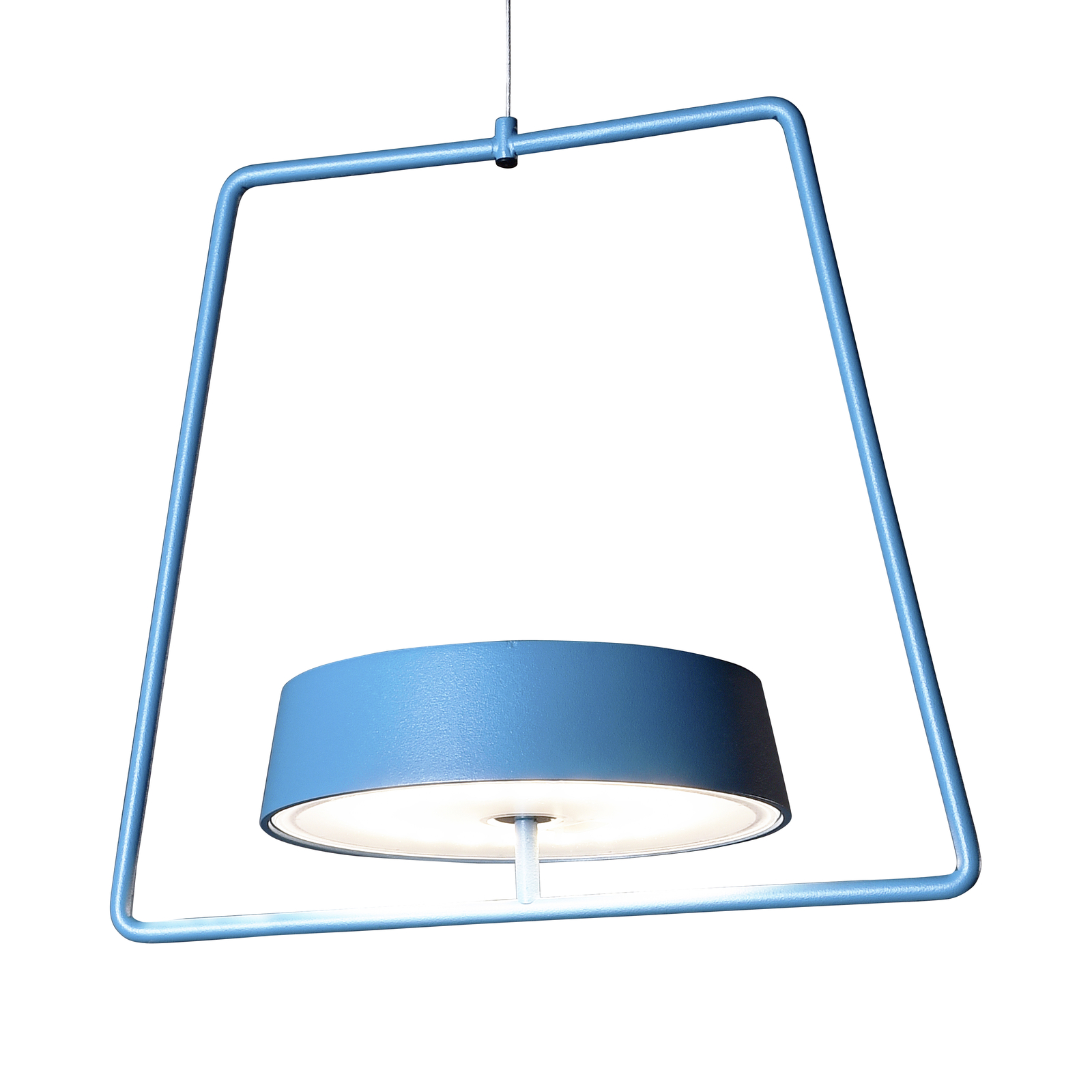 Lampa wisząca LED Miram akumulator, niebieska