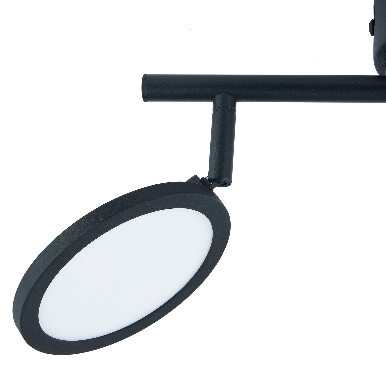Lindby LED-es spotlámpa Manel, fekete, vas, 35 cm hosszú, 2-lámpás.