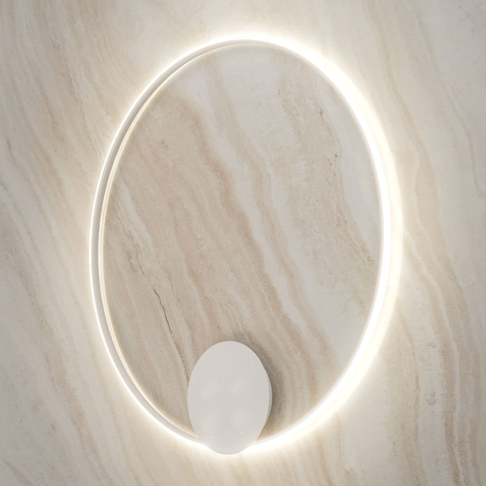 Fabbian Олимпийска LED лампа за стена 3 000К Ø110cm бяла