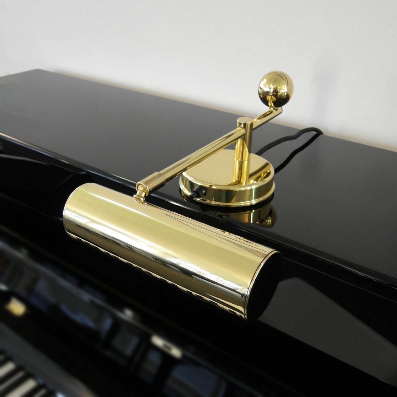 Brass piano lamp in De Stijl style