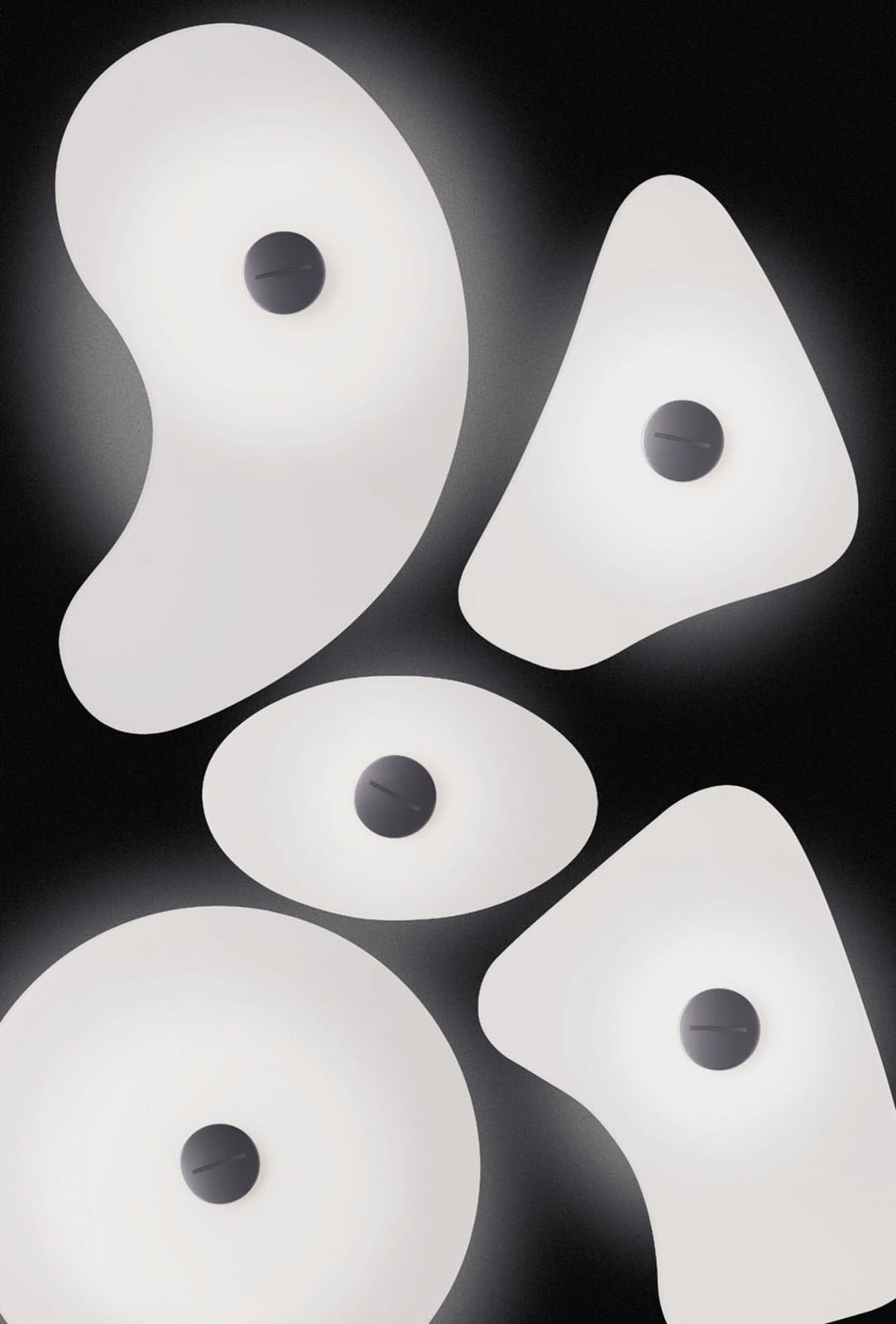 Bit 5 Wandleuchte Weiß Foscarini - Wohnzimmer - Glas