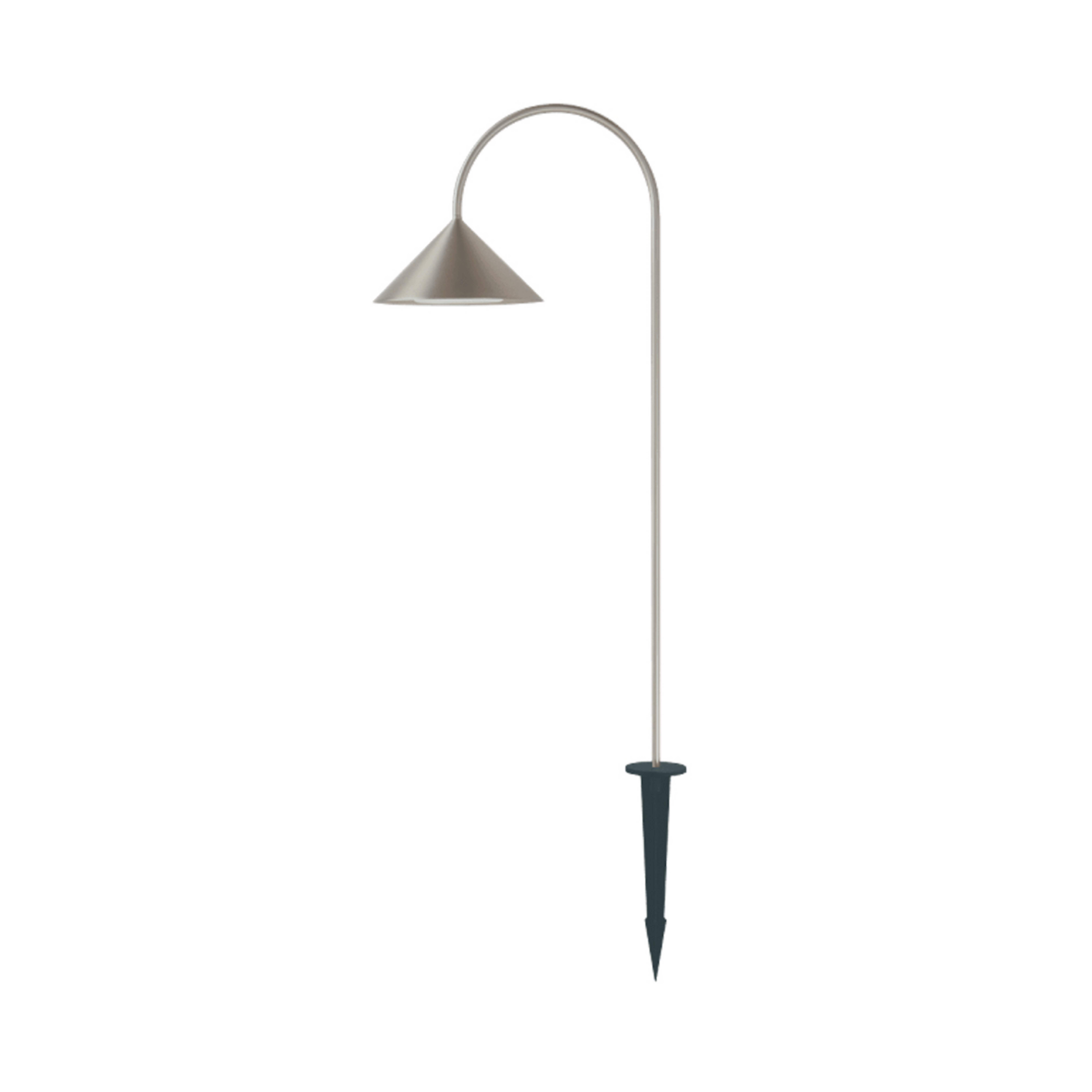 Lampa z grotem ziemnym LED, stal nierdzewna, wysokość 82 cm, metal - FRANDSEN