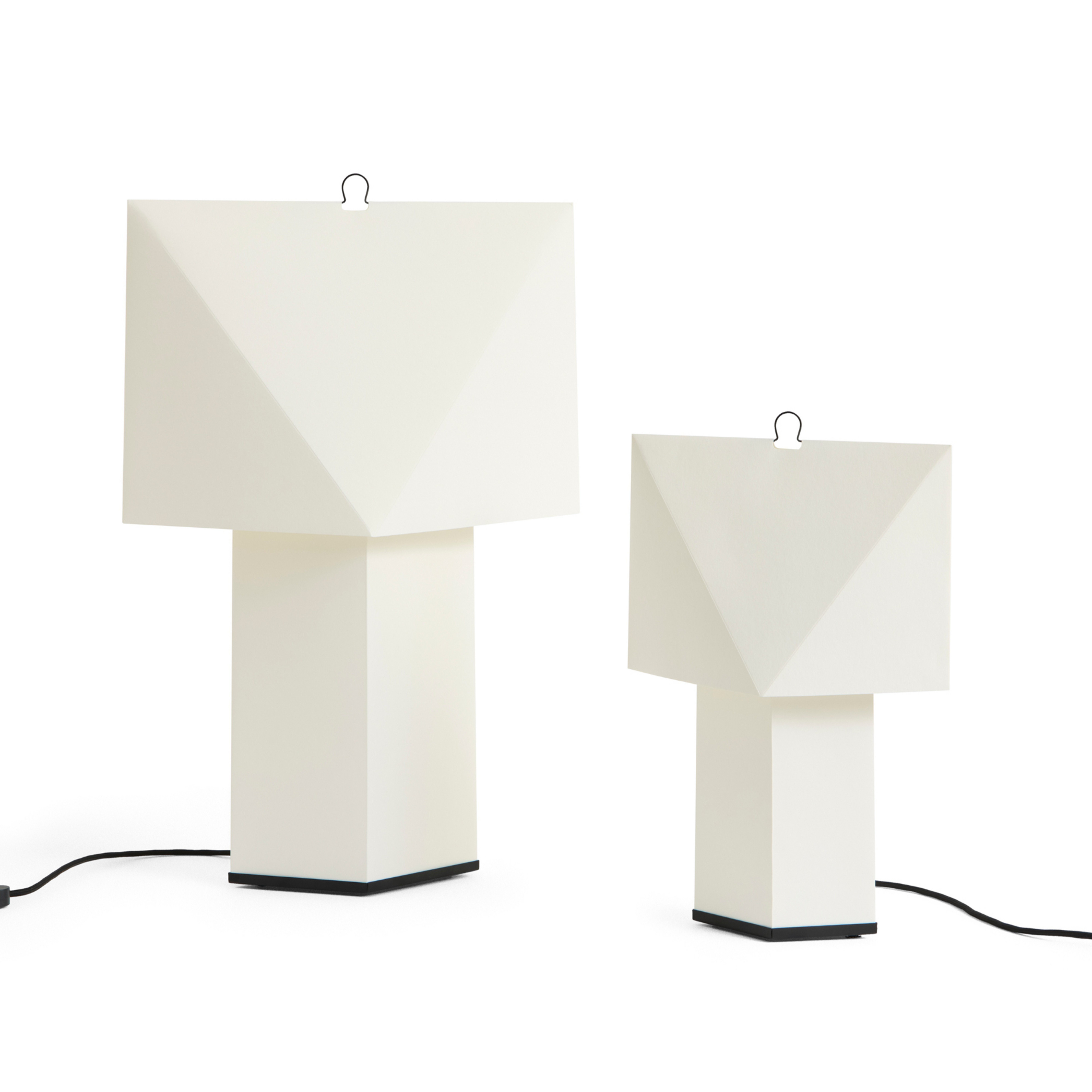 Aplat tafellamp, hoogte 44 cm, wit, zijdepapier E14 - HAY