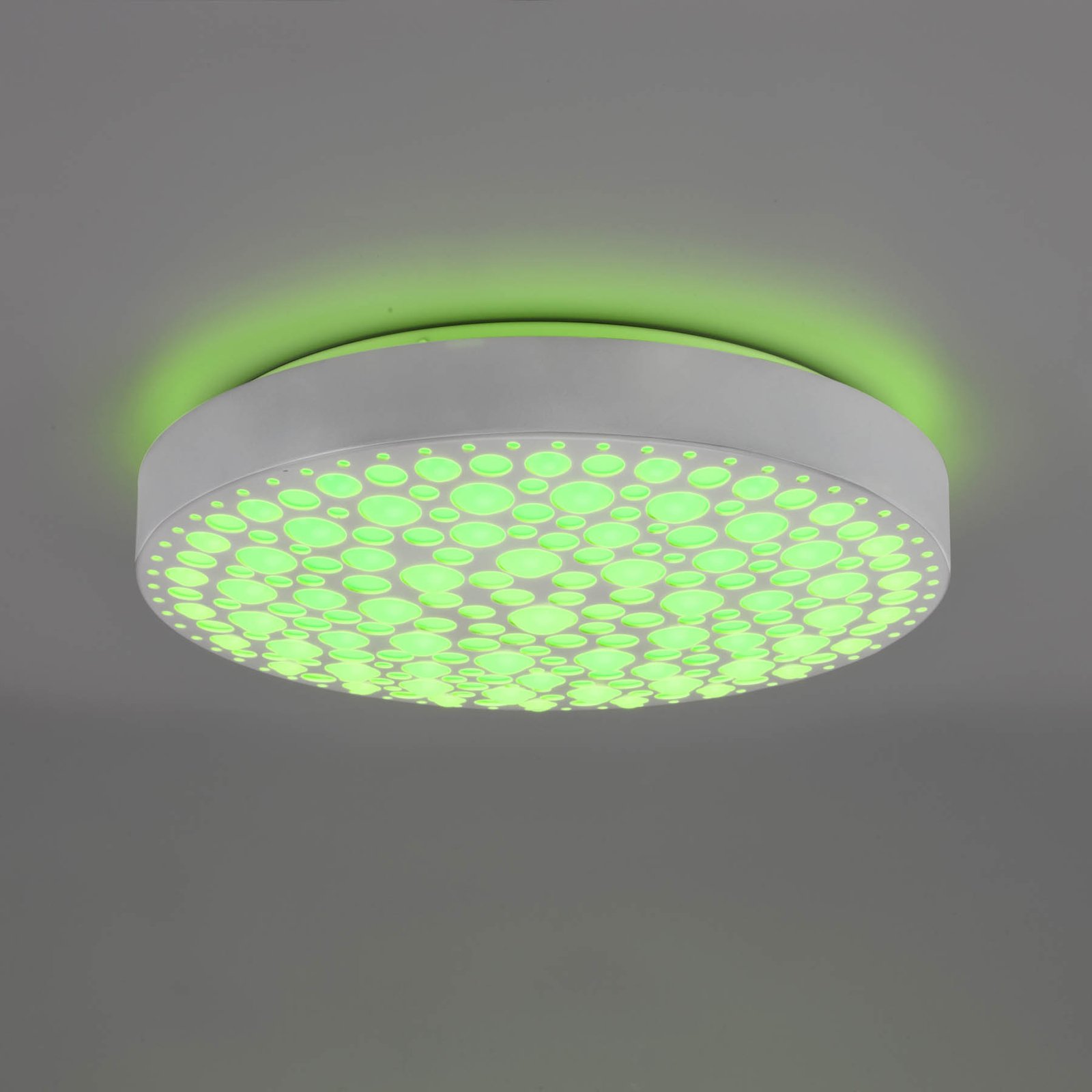 Candeeiro de teto LED Chizu Ø 40,5 cm regulável RGB branco