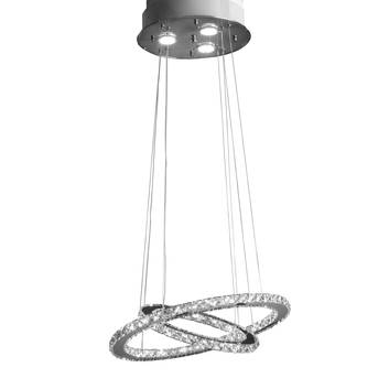 LED hanglamp Saturno met kristalglas