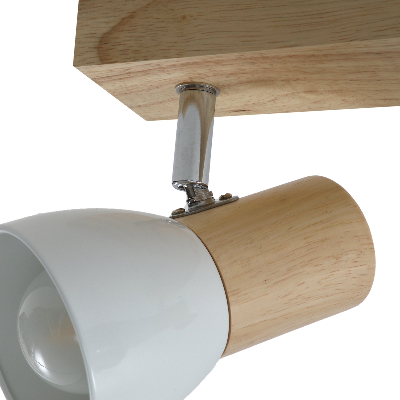 Thorin 2 Ceiling Lamp Wood/White - Lindby