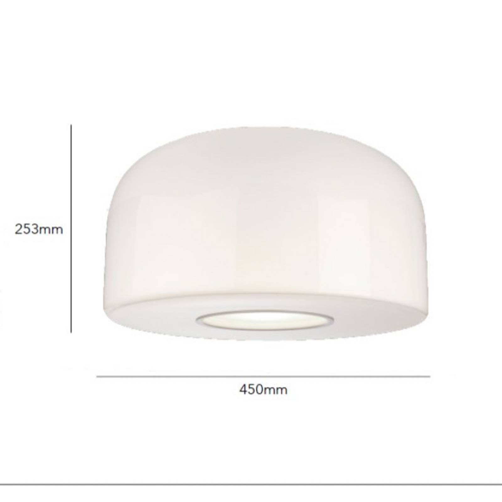 Flos Deckenleuchte Bellhop Glass C2, weiß, Glas, Ø 45 cm günstig online kaufen