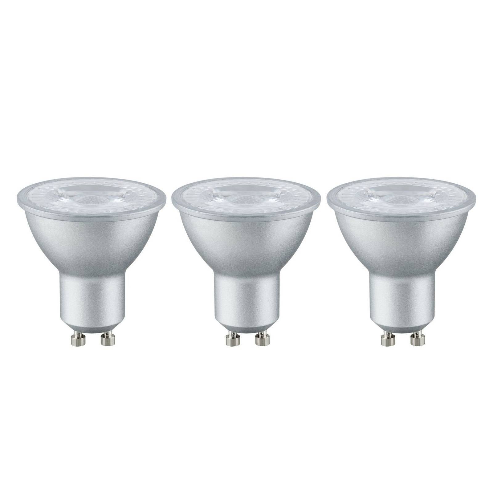 Paulmann LED-Reflektor GU10 4W 2.700K alu 36° 3er