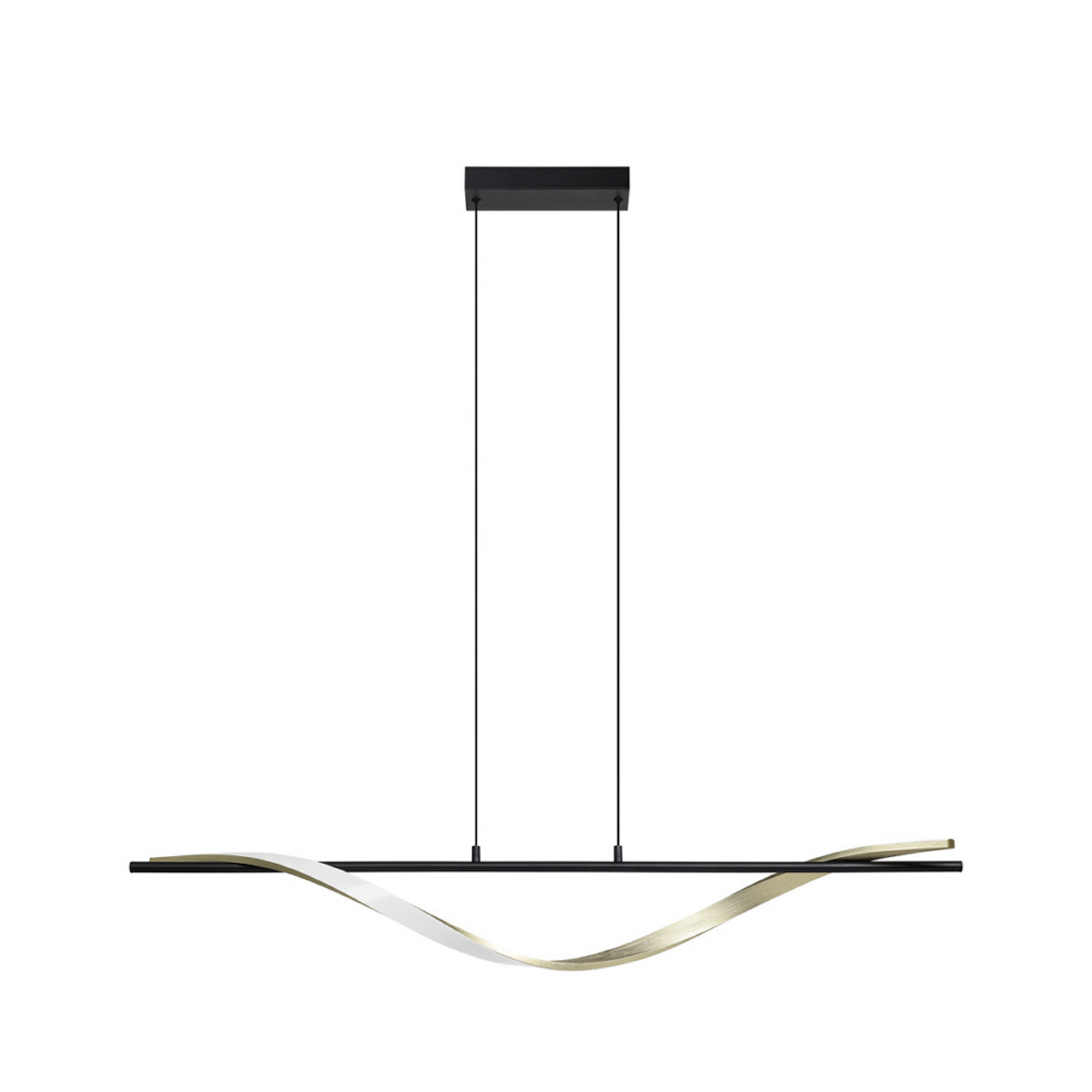 EGLO LED hanglamp CONAPRATO, zwart/messing, 115 cm, CCT EGLO LED hanglamp CONAPRATO, zwart/messing, 115 cm, CCT