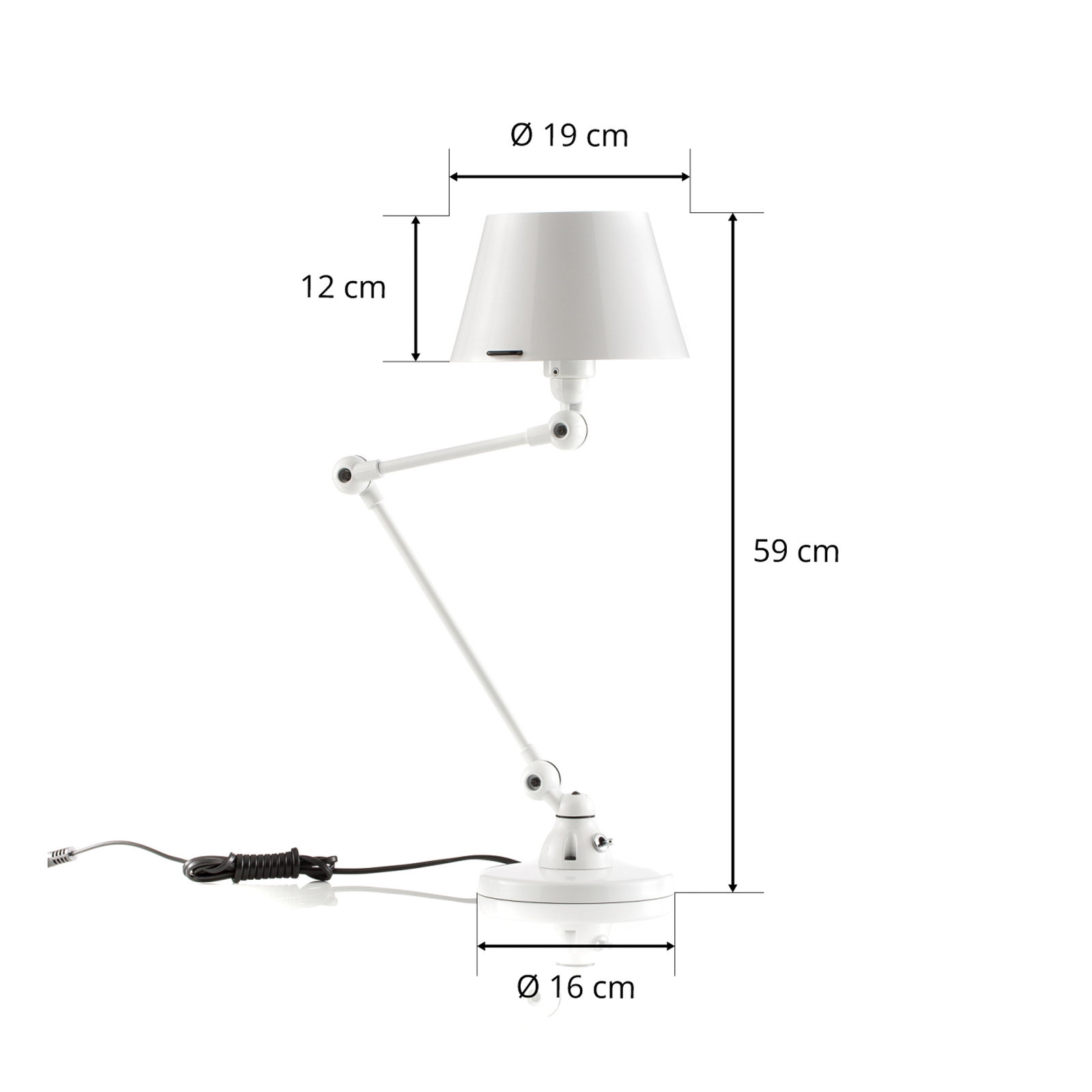 Jieldé Aicler AID373 lampe à poser, blanche