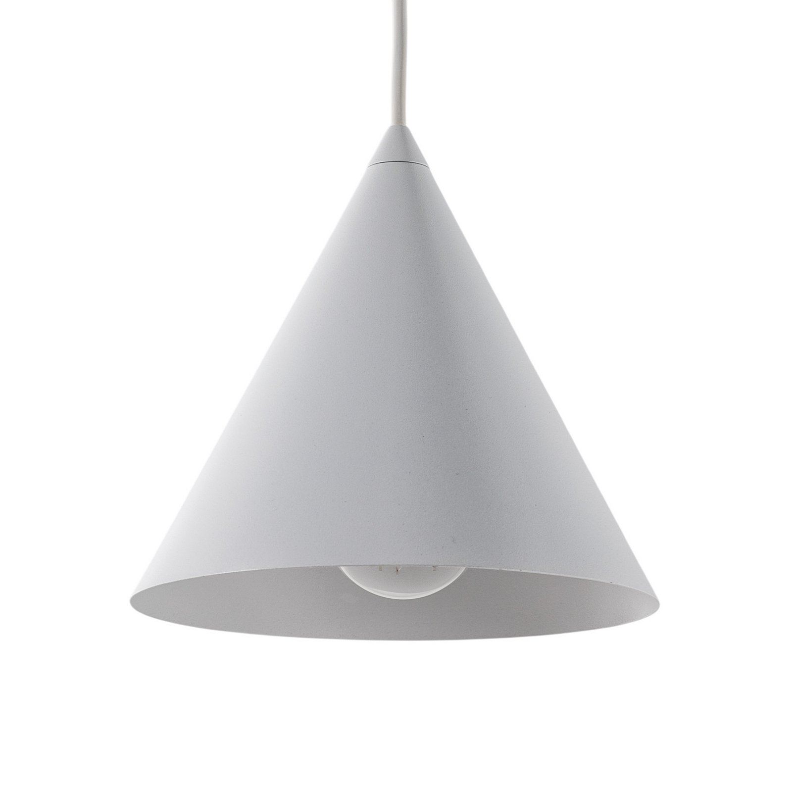Suspension Cono, blanc, Ø 19 cm, acier, à 1 lampe