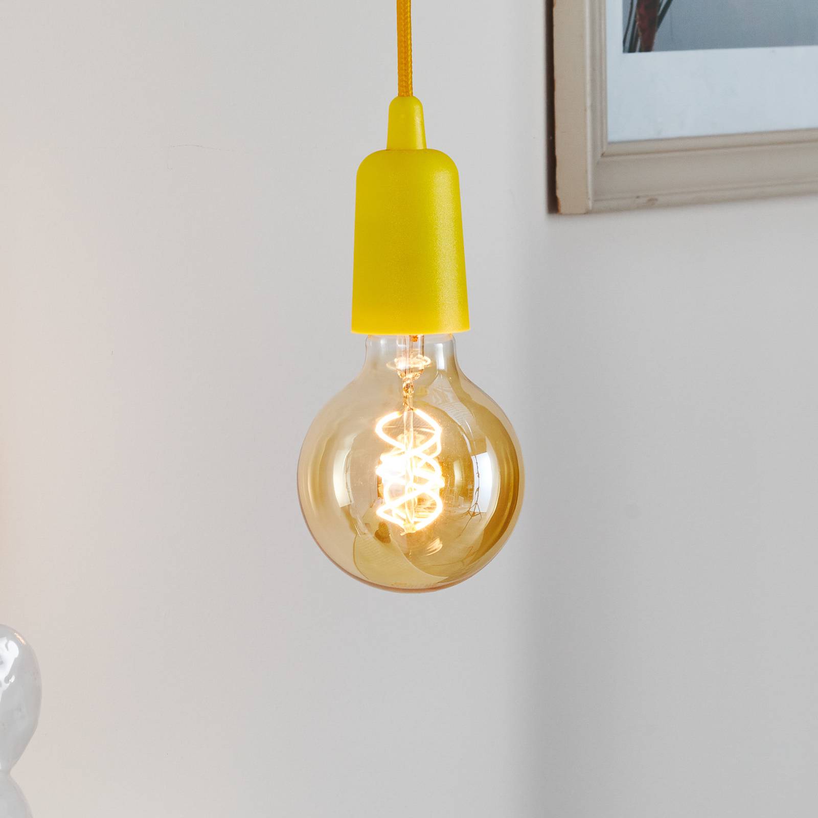 sollux lighting suspension brasil jaune à une lampe