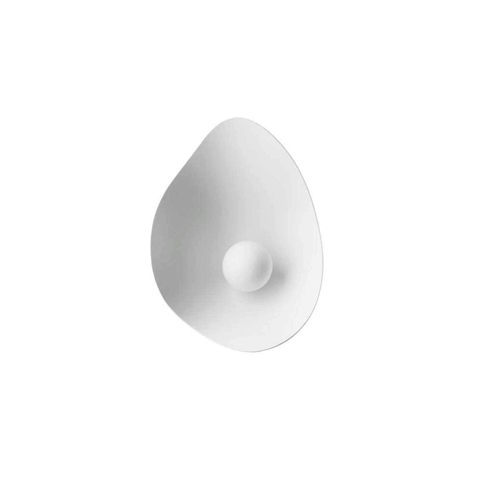 LED-vegglampe Florii 1, høyde 22 cm, mørk bronse/hvitt glass