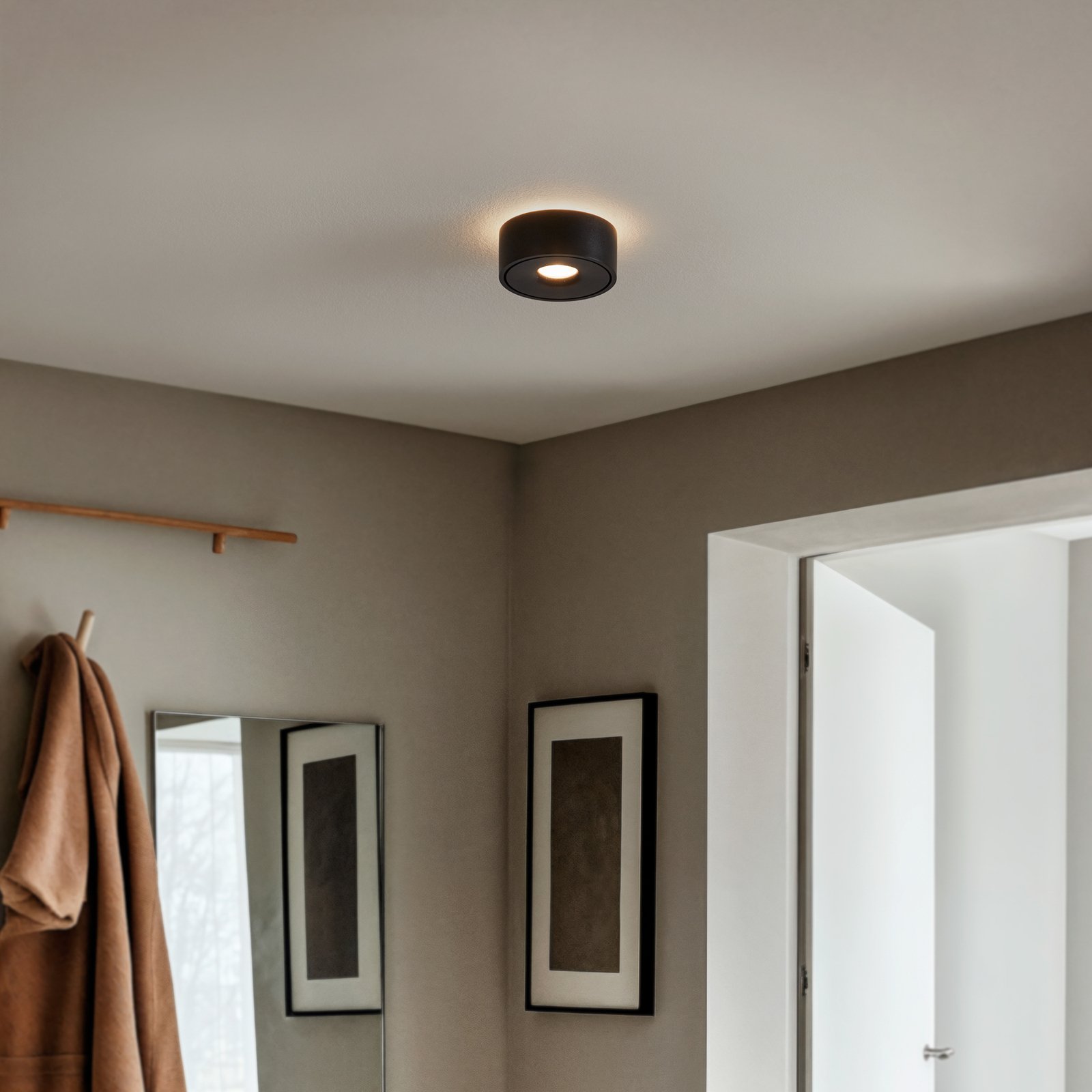 Arcchio Rotari LED-taklampe, opp & ned, svart