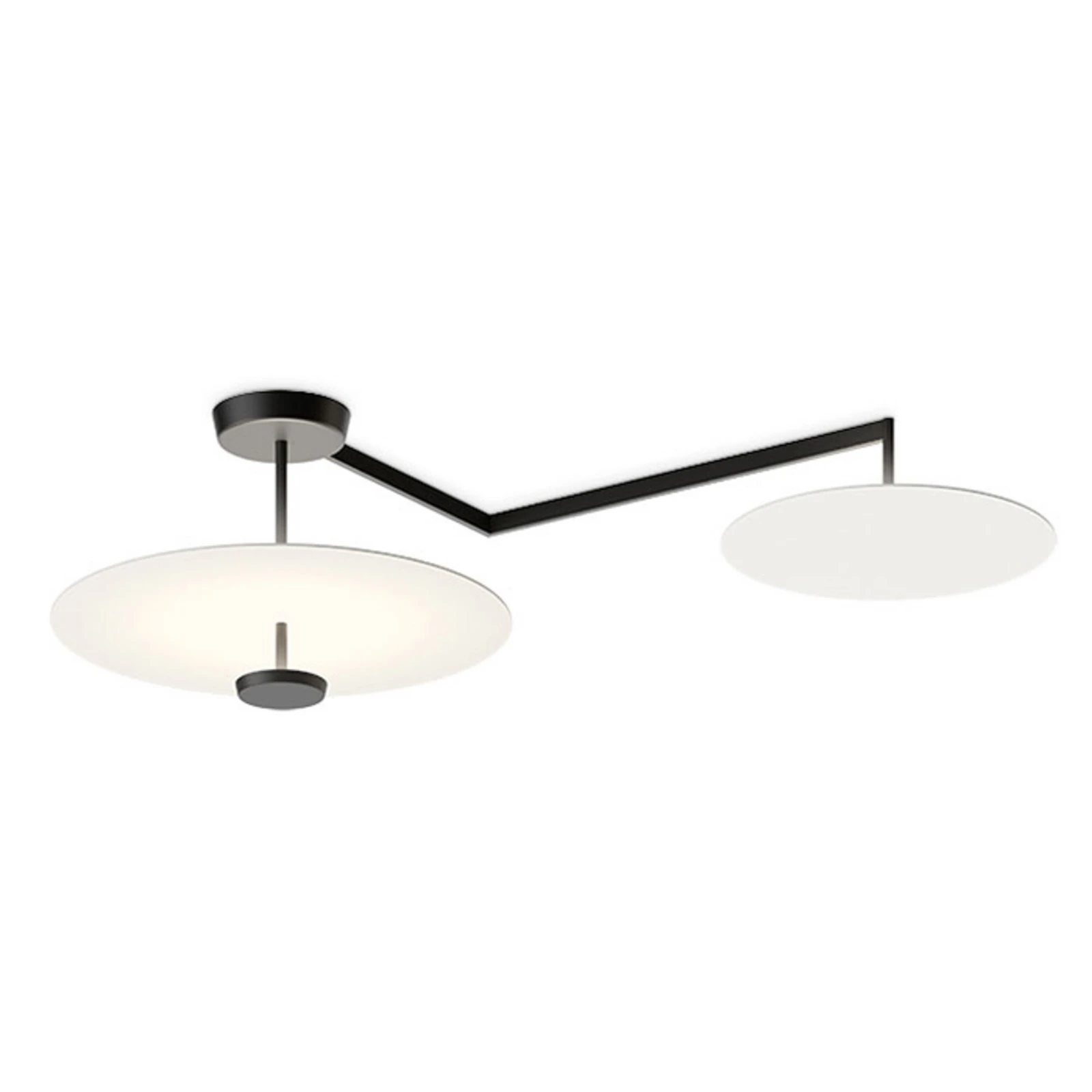Vibia Flat LED lubų šviestuvas, 3 lemputės, skersmuo 55 cm, baltas