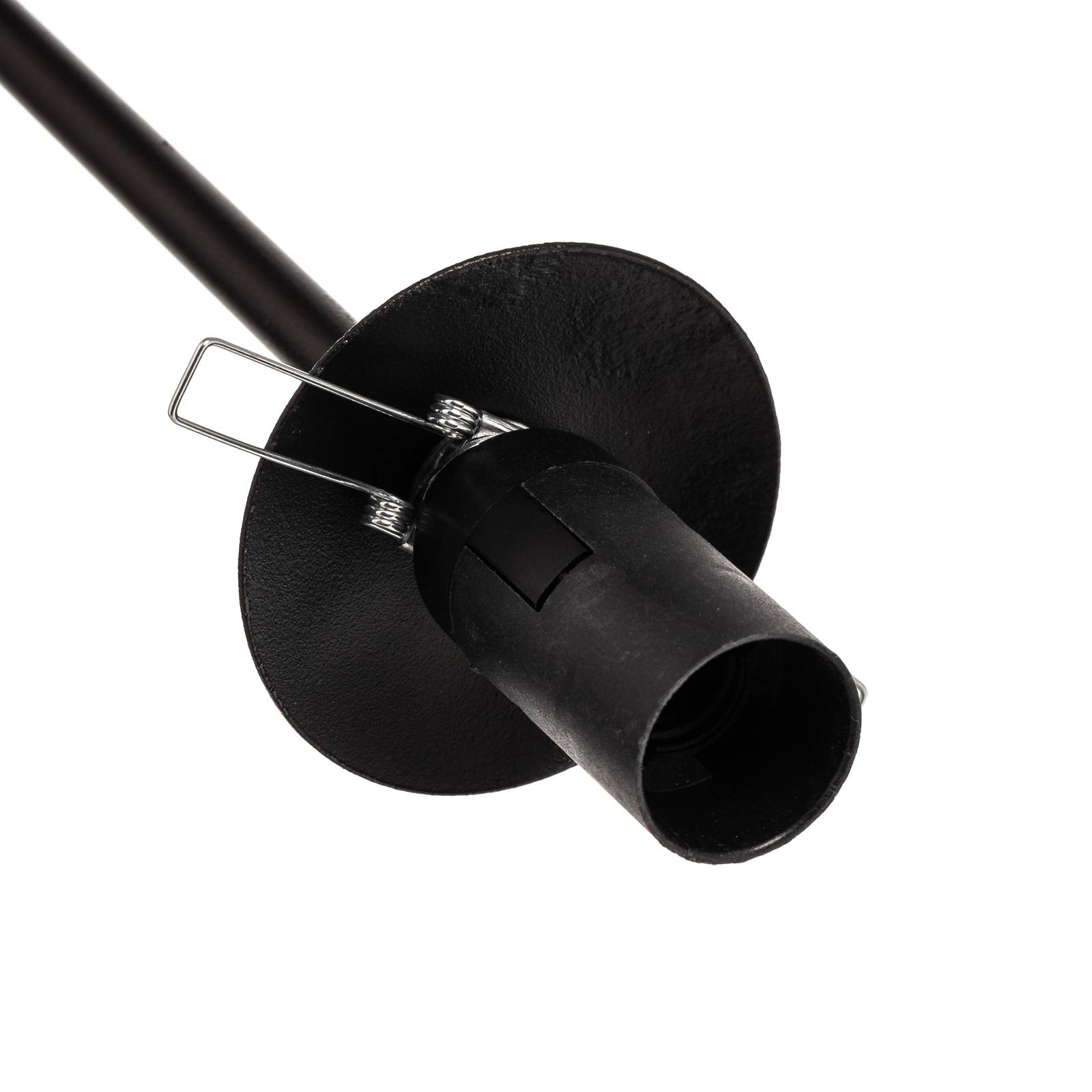 Lampa sufitowa Nova, czarna/opalowa, 2-punktowa