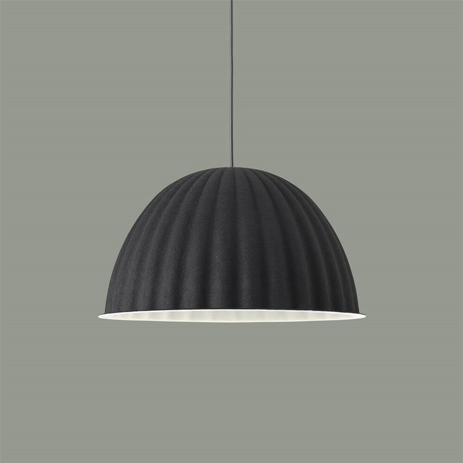 Under The Bell Pendelleuchte Ø55 Black Muuto - Esszimmer - Stoff / Textil