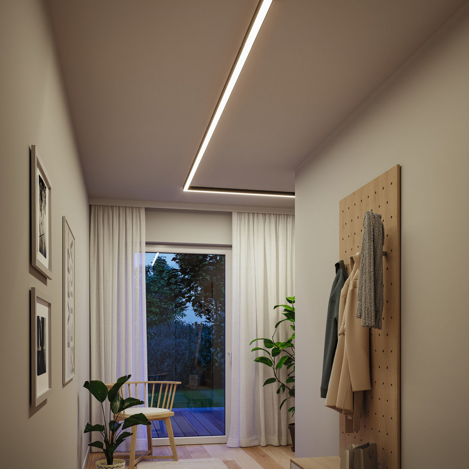 Paulmann LED gaismas sloksne Linion, melna, 90° stūris, 3000 K