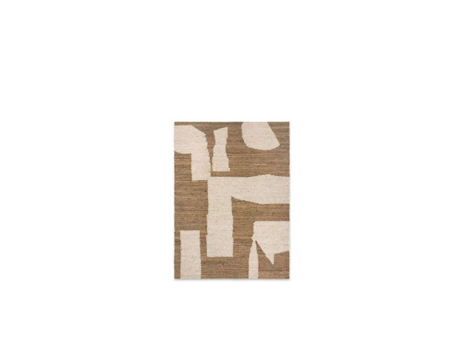 Piece Rug 140 x 200 Off-White/Toffee - ferm LIVING