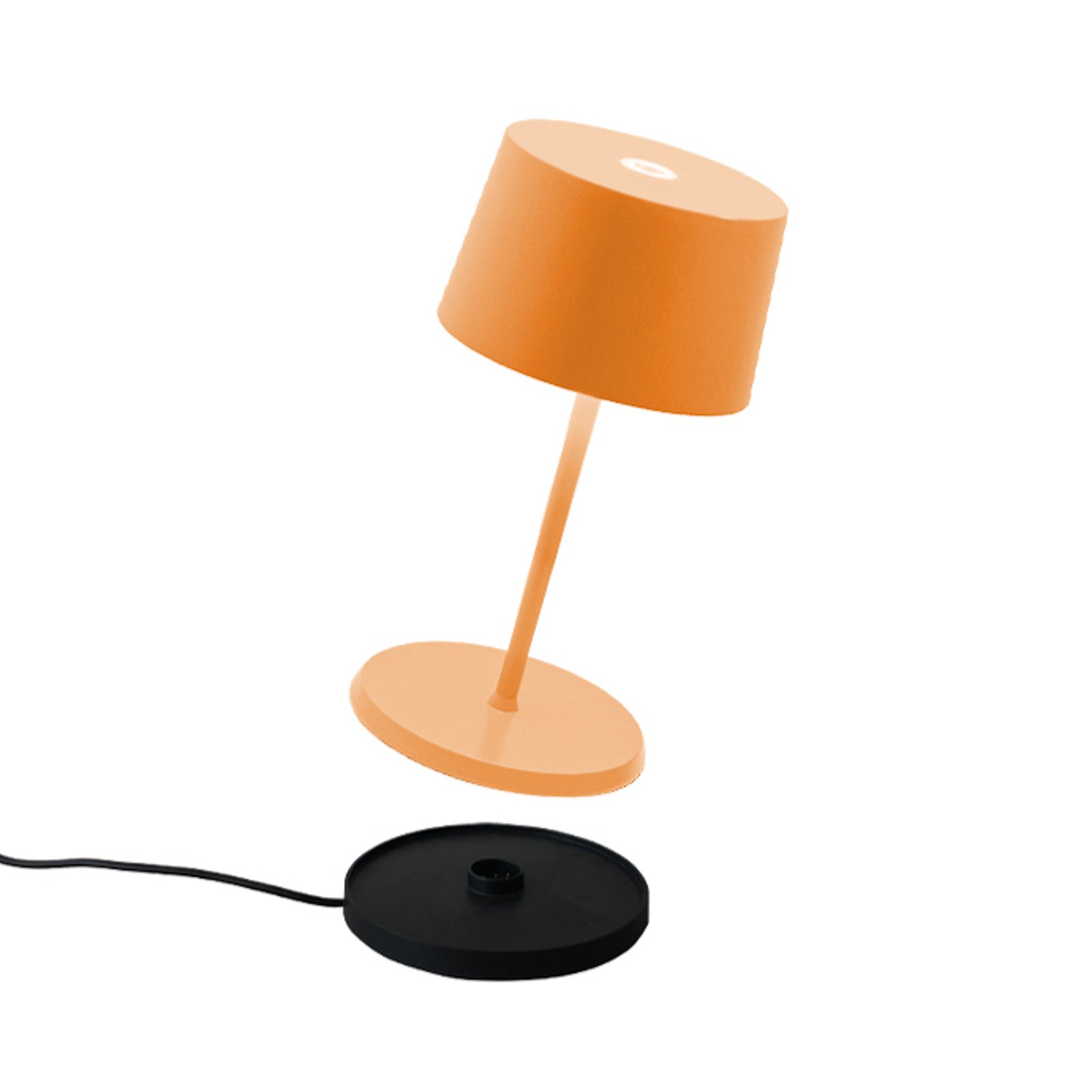 Zafferano Olivia mini 3K Lampe de table à accu orange