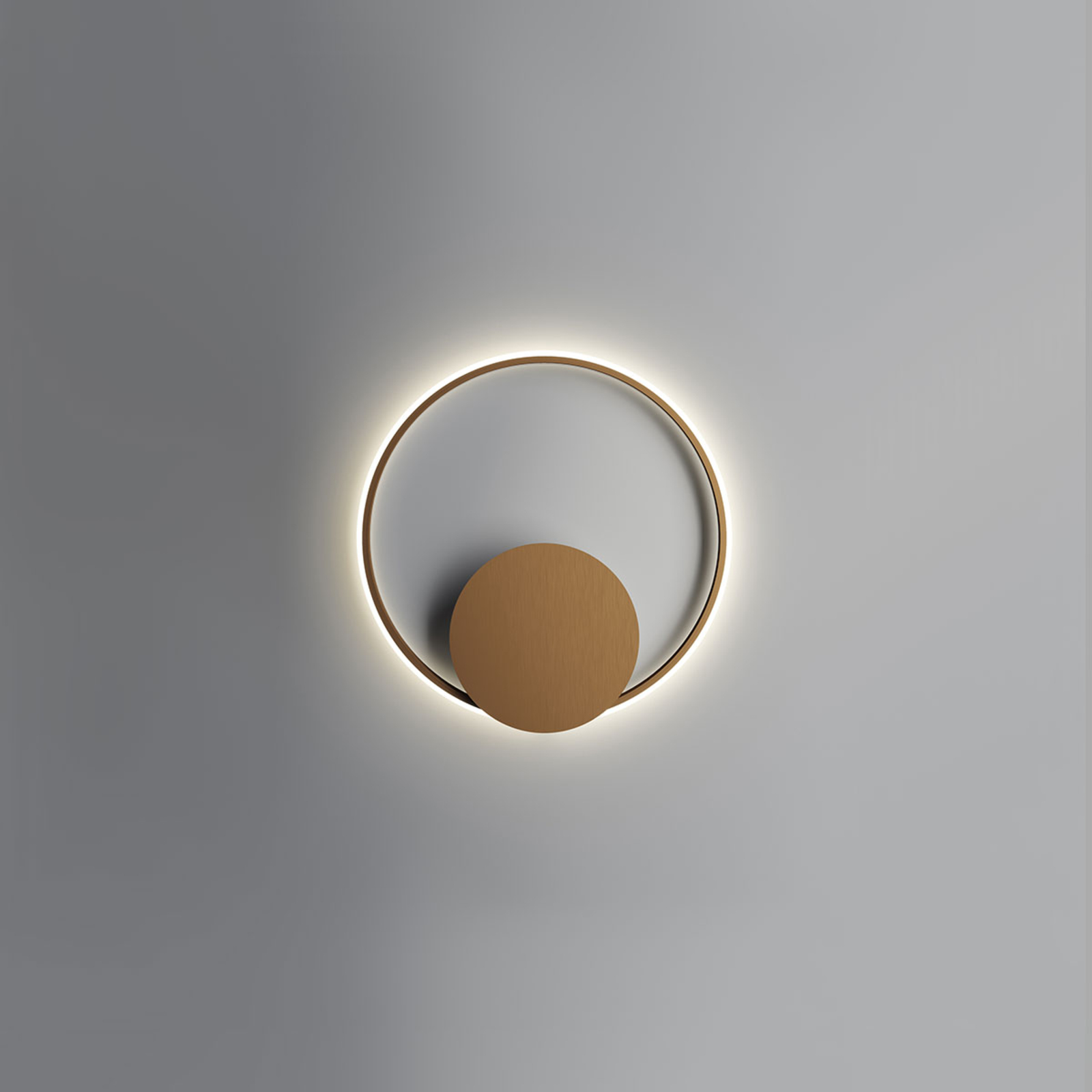 Fabbian Olympic LED fali lámpa 3,000K Ø60cm bronz színben