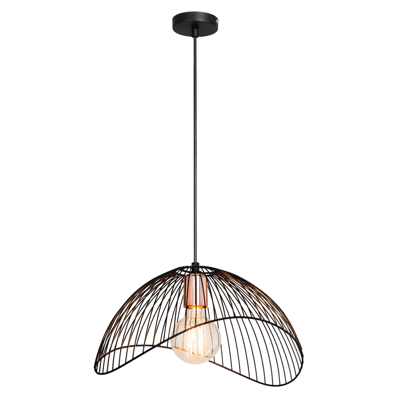 Telma lógó világítás, fekete, Ø 38 cm, fém