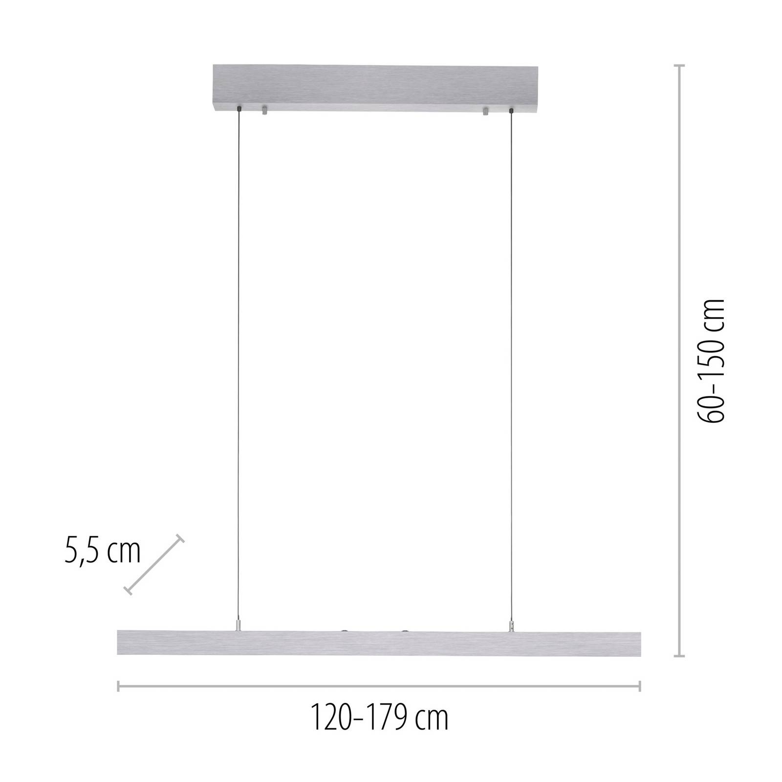 Paul Neuhaus LED-Hängelampe Adriana Comfort Lift, alu, CCT günstig online kaufen