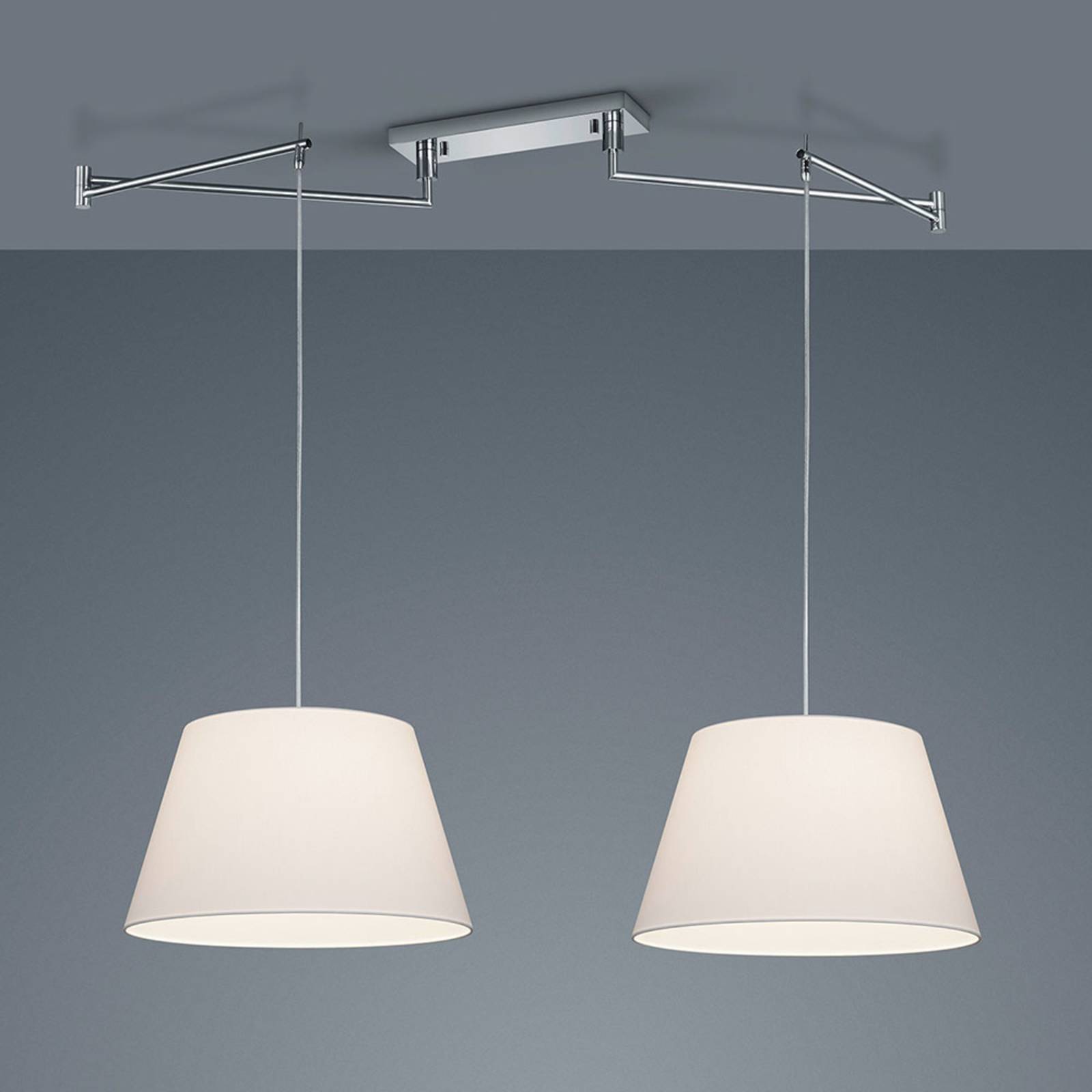 Helestra Certo suspension conique 2 lampes blanche