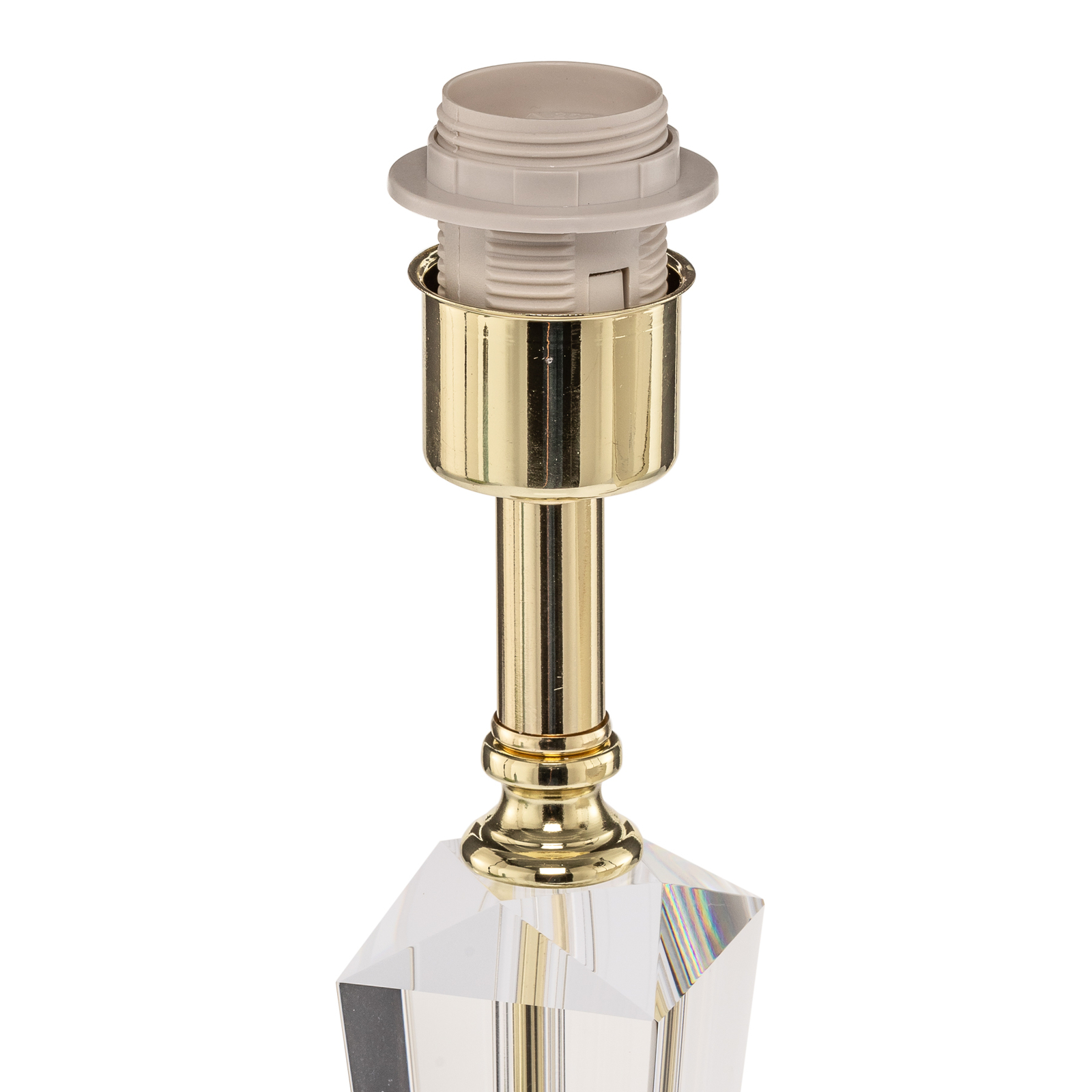 Stolná lampa Veronique podstavec úzky krém/zlatá