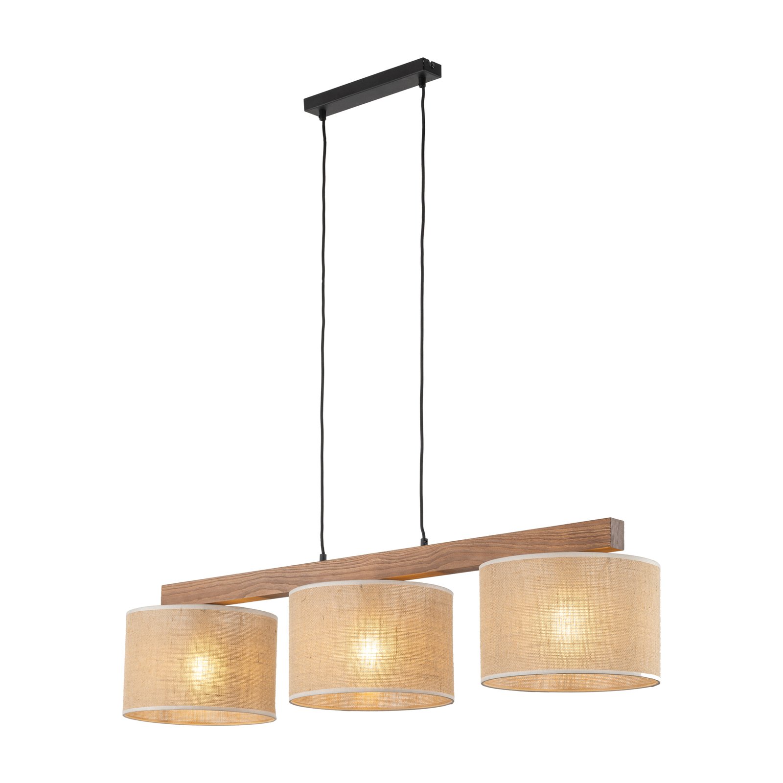 Hanglamp Juta, 3-lamps, balken