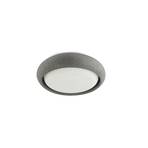 Anga LED outdoor ceiling light, dark grey, concrete, Ø 24 cm