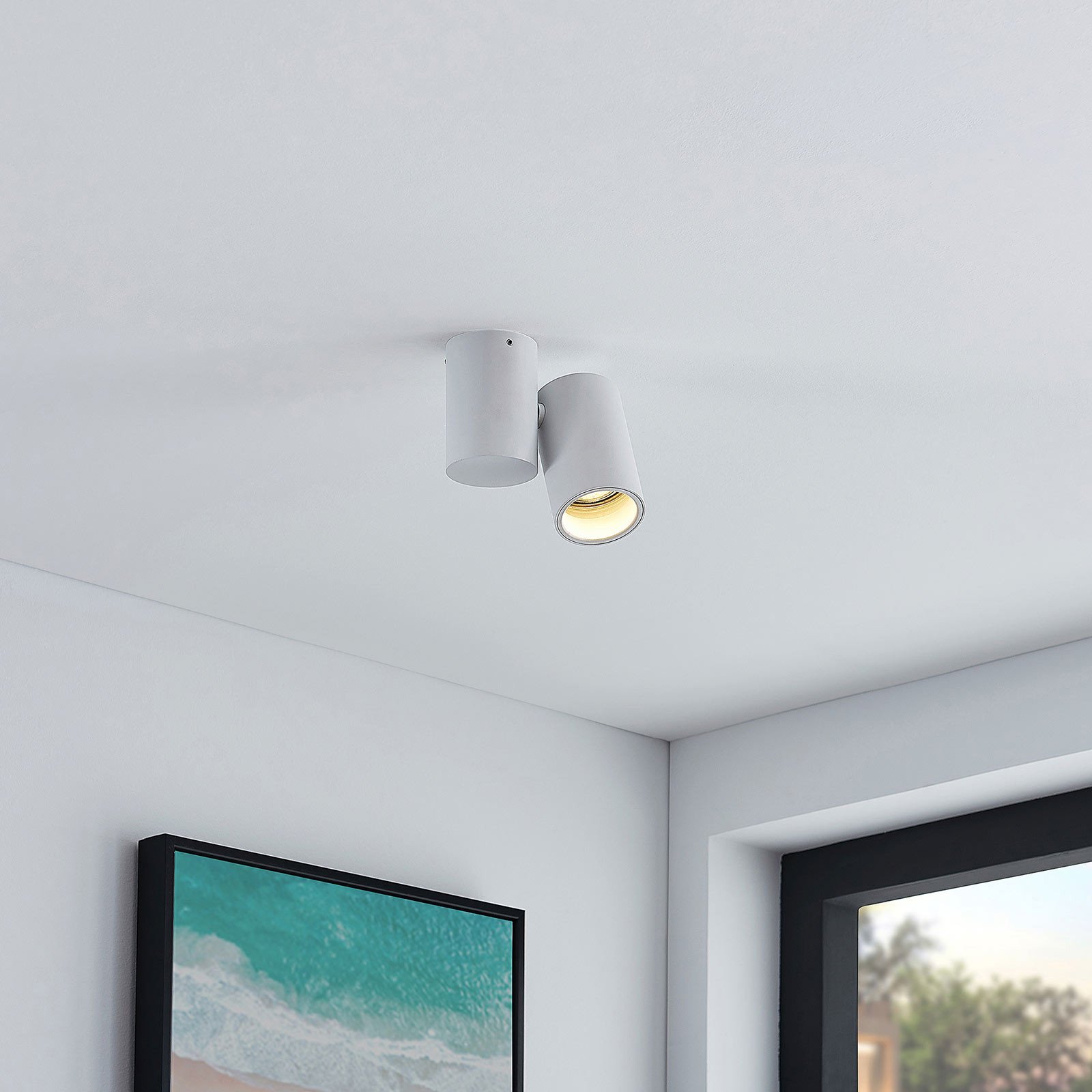 Arcchio plafonieră Gesina 1-lumină alb aluminiu 11.6 cm - Camera de zi / sufragerie - modern - Metal