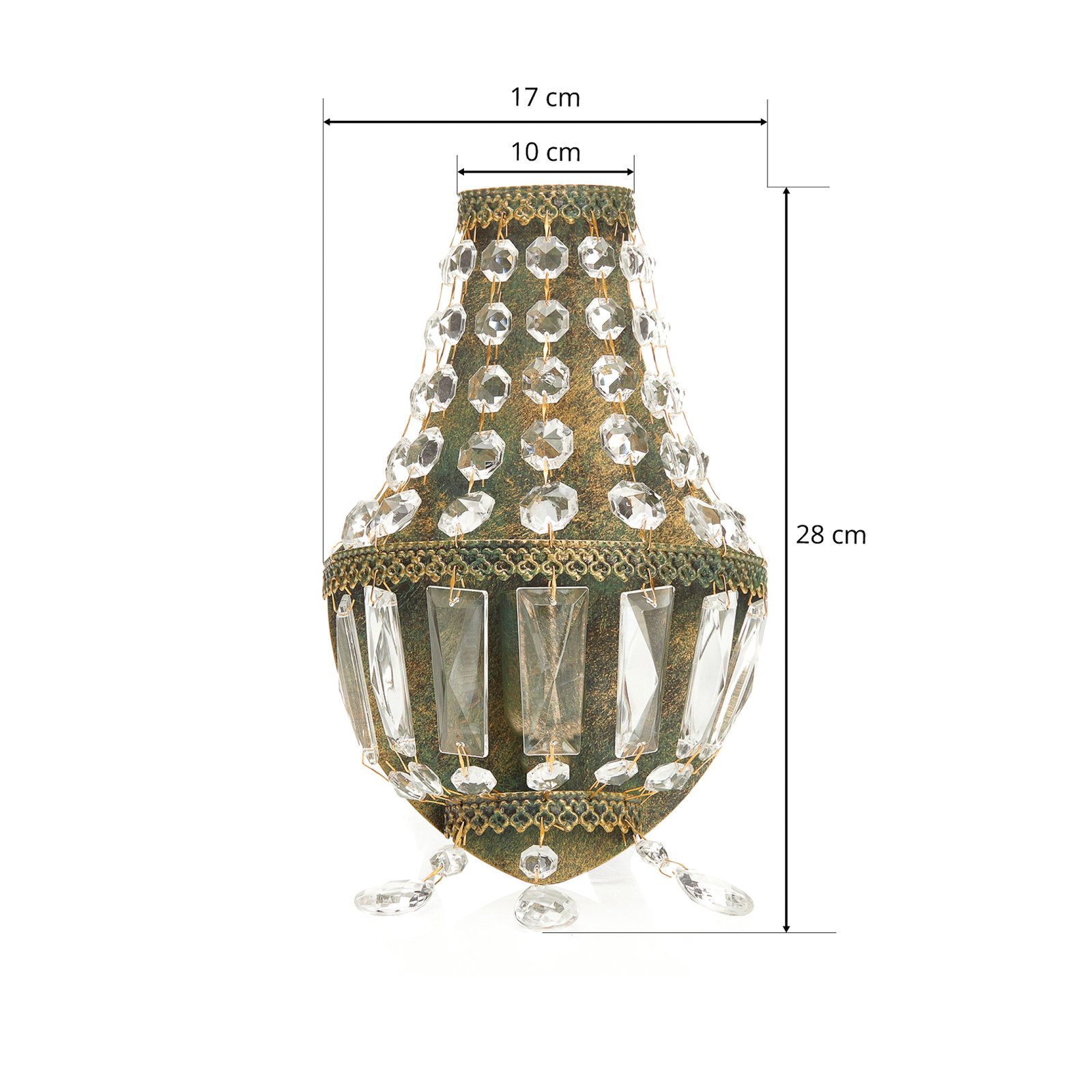 Crystal wall light CUPOLA