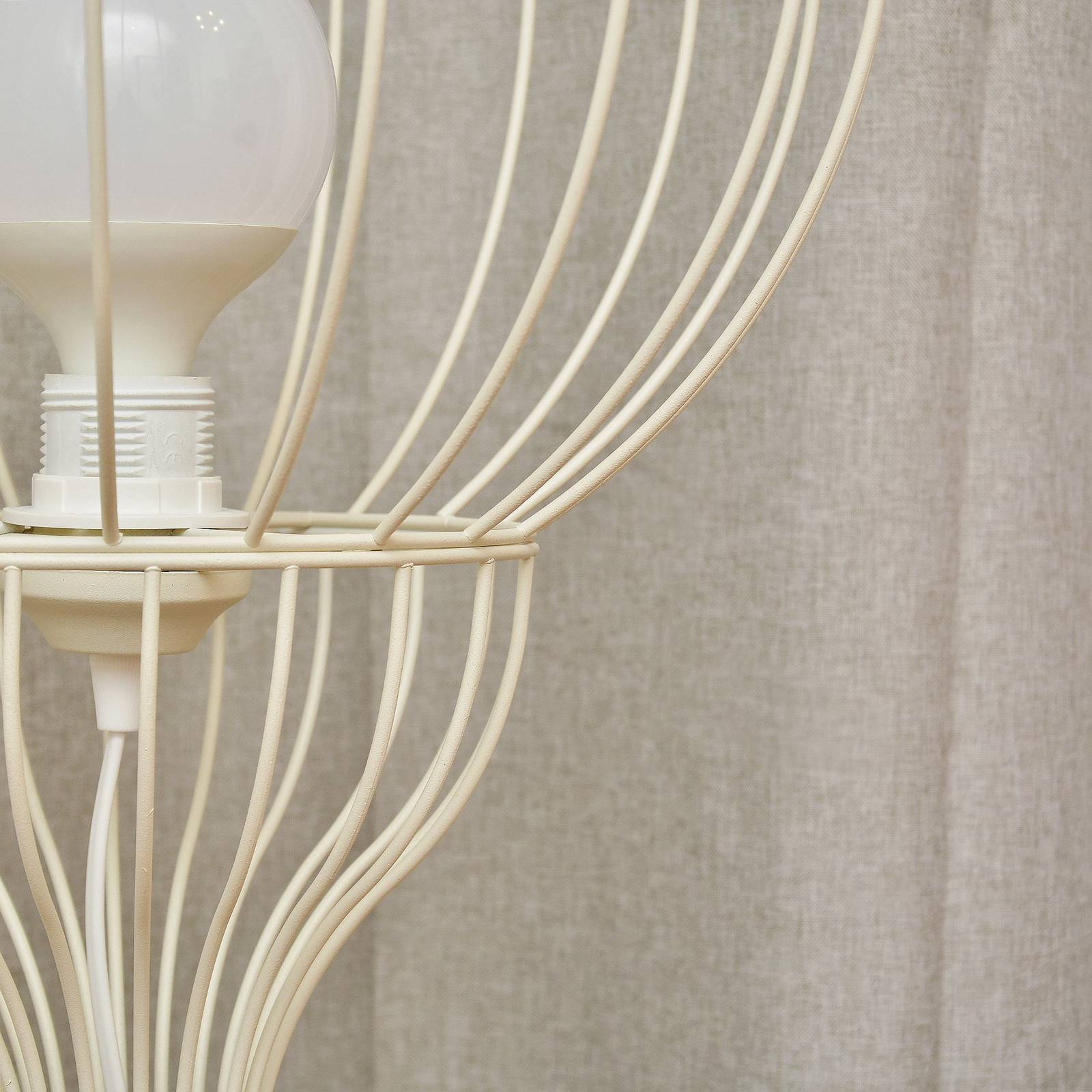 Lampa stojąca Mercure, piaskowy, metal/plastik, wysokość 93 cm