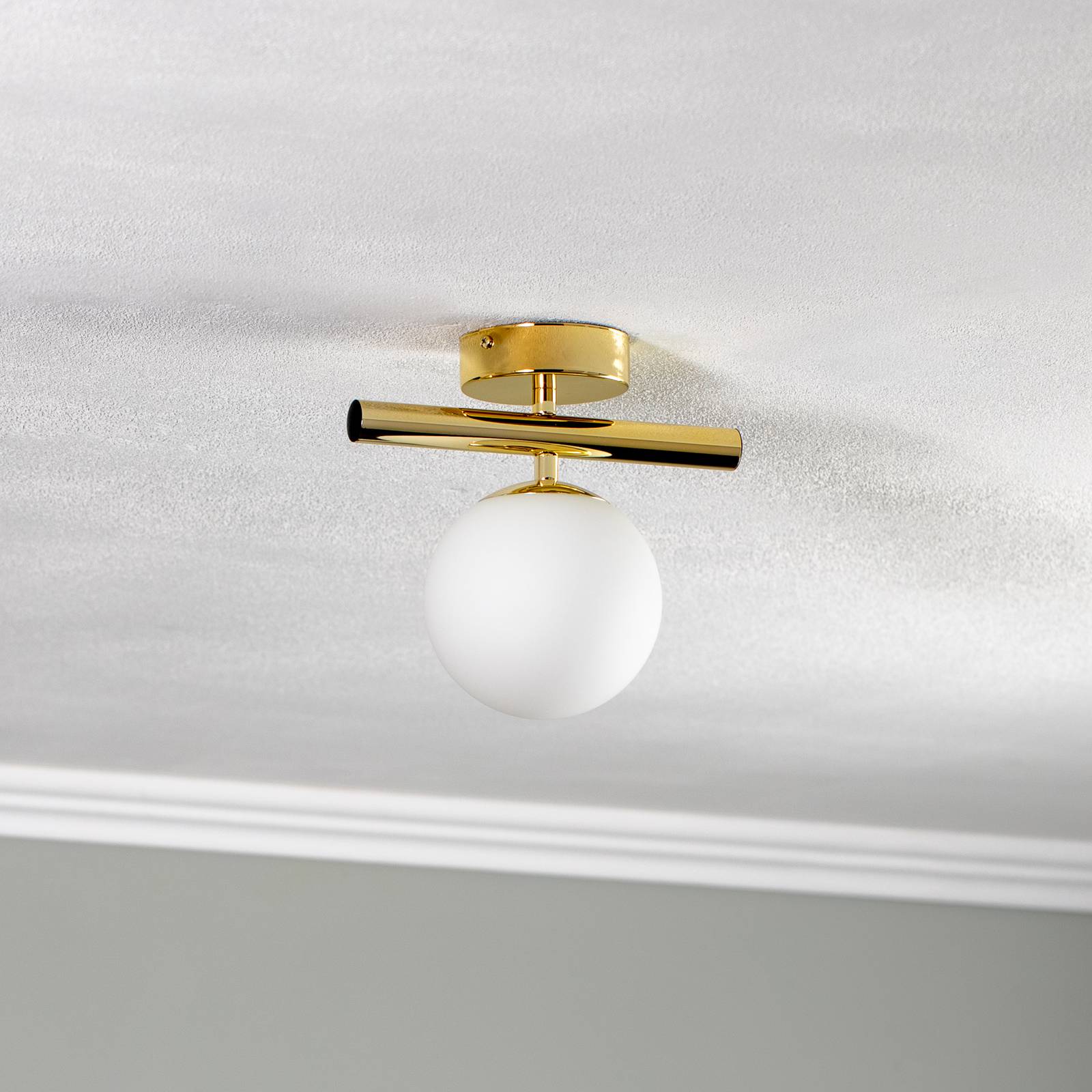 Deckenlampe Linea, gold, einflammig günstig online kaufen