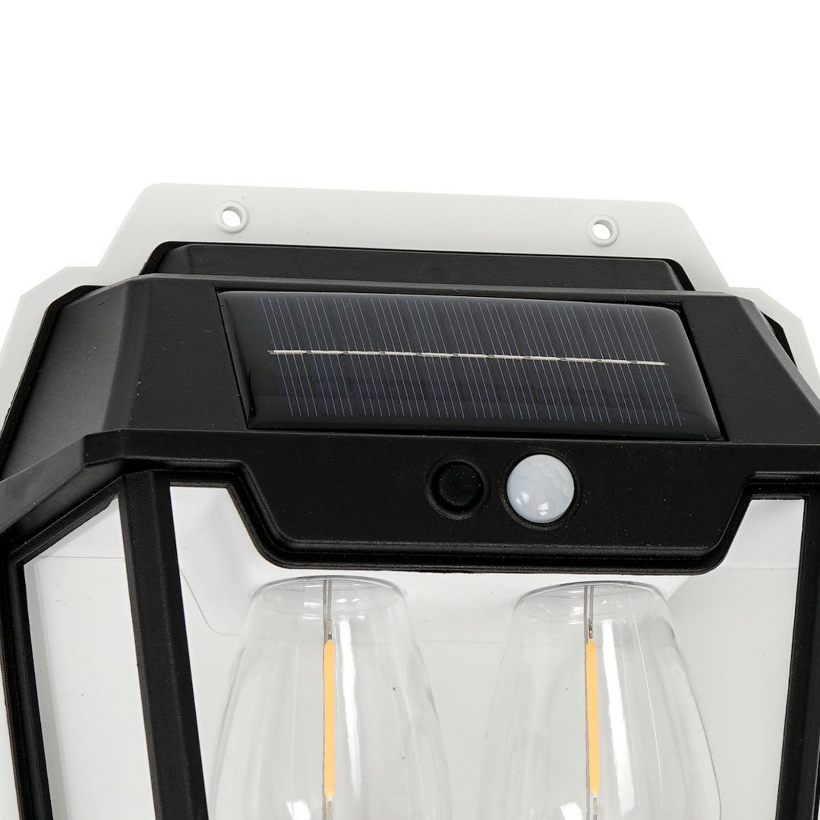 LED-Solar-Außenwandleuchte Filo Double, schwarz, IP44