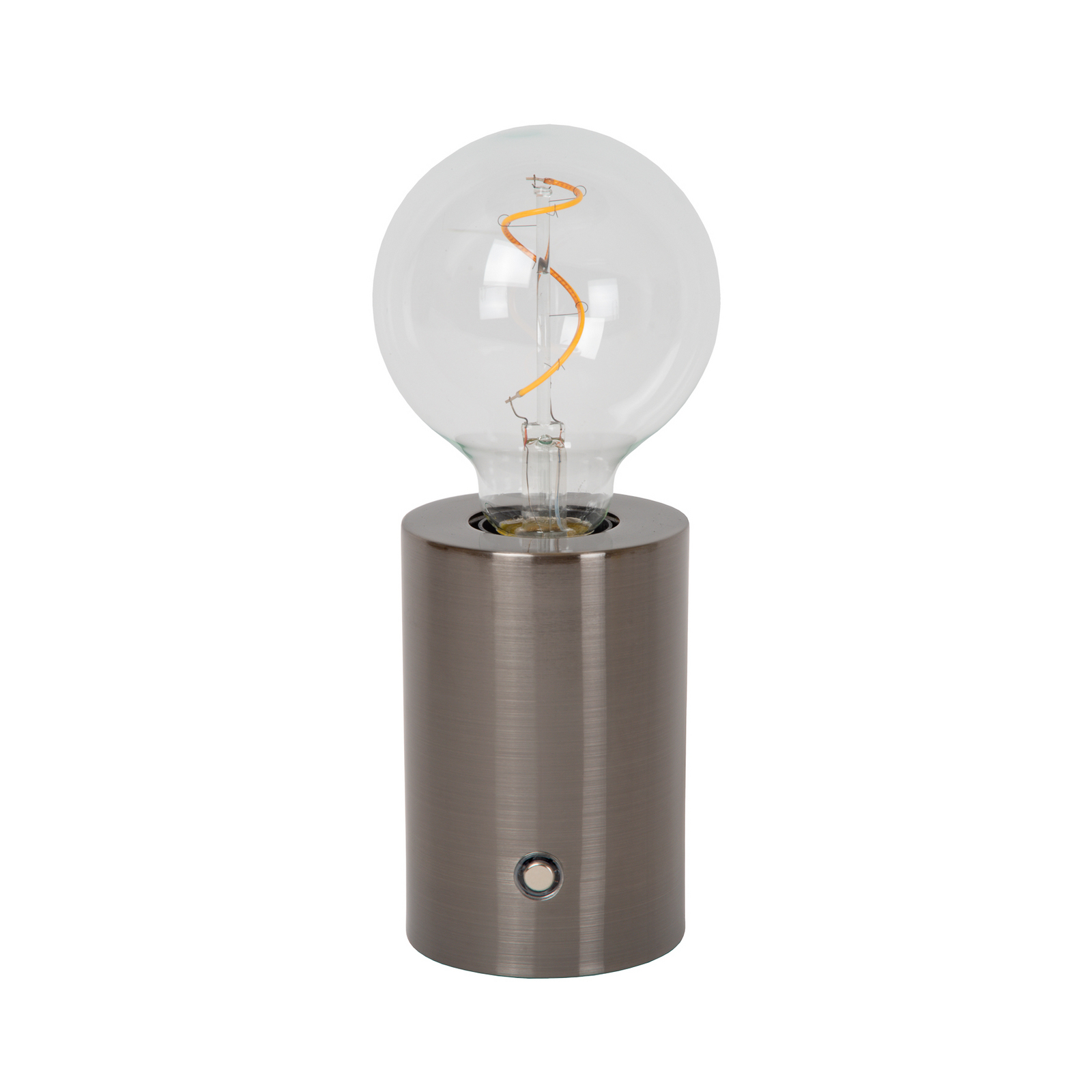 Accu-tafellamp Vivo, zwart-chroom, hoogte 22 cm, metaal