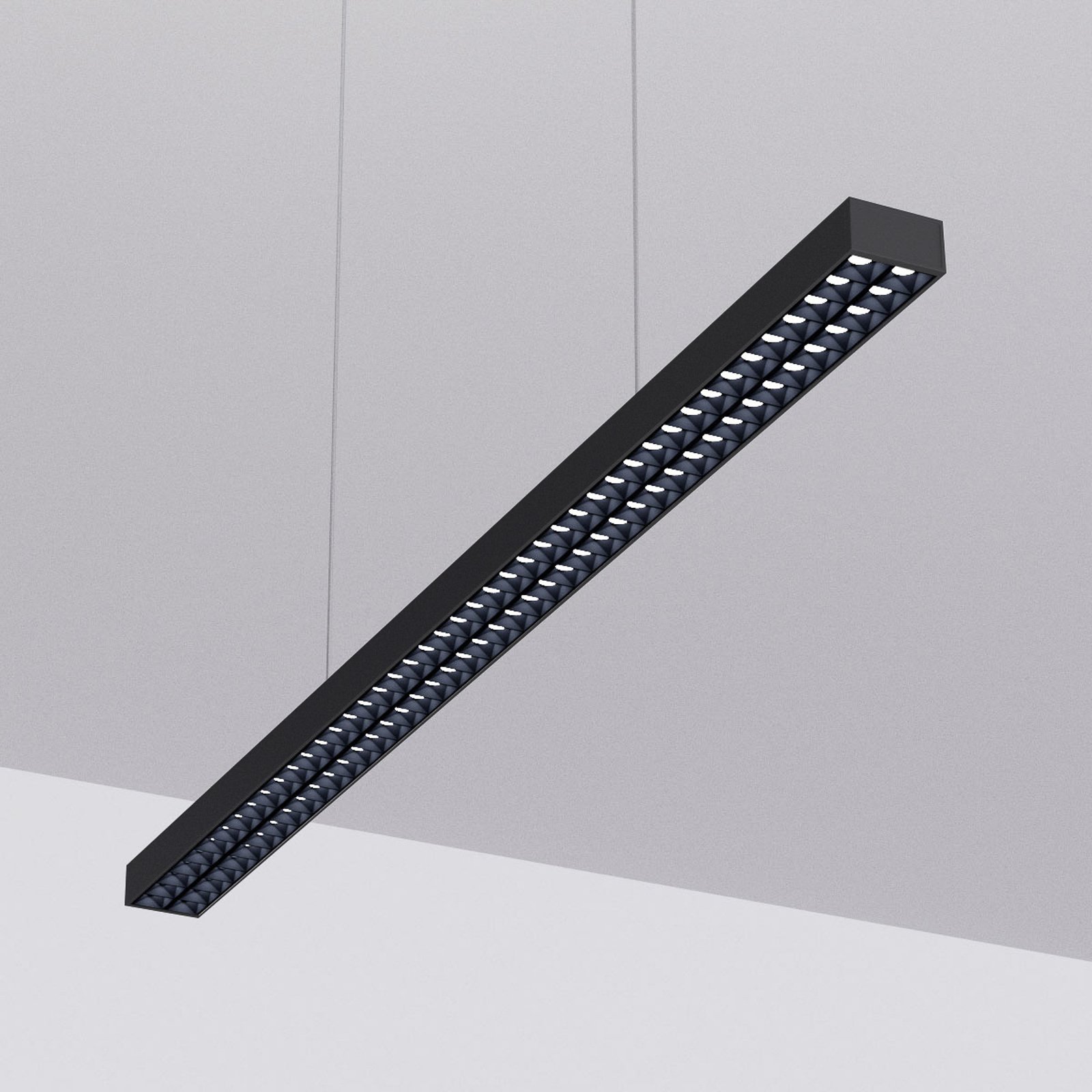 LED-pendellampa Jolinda för kontoret, svart