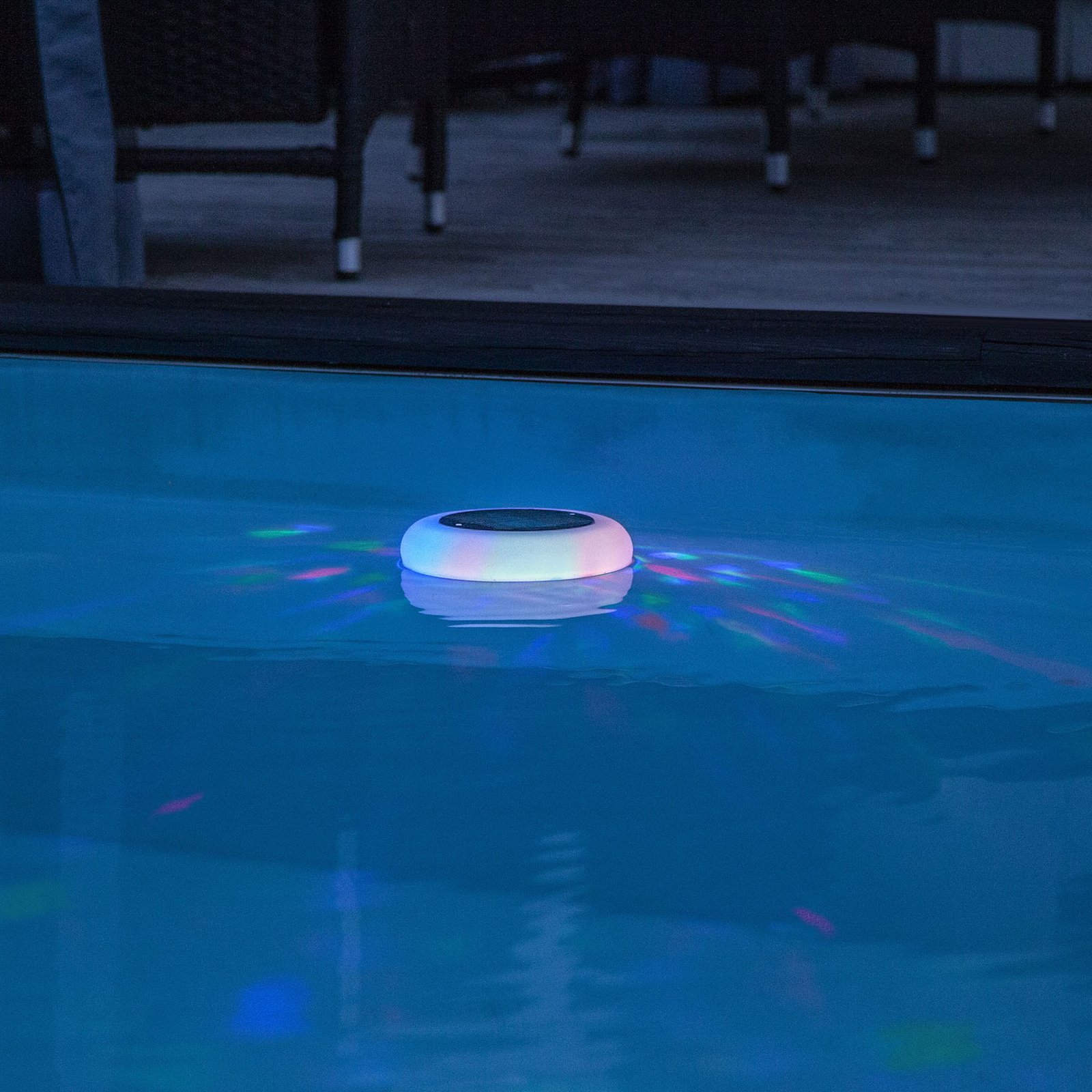 Pool Light LED-pool-lys solcelle flerfarvet, hvid