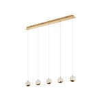 Hayley 5 Line Pendelleuchte Clear/Gold - Lucande