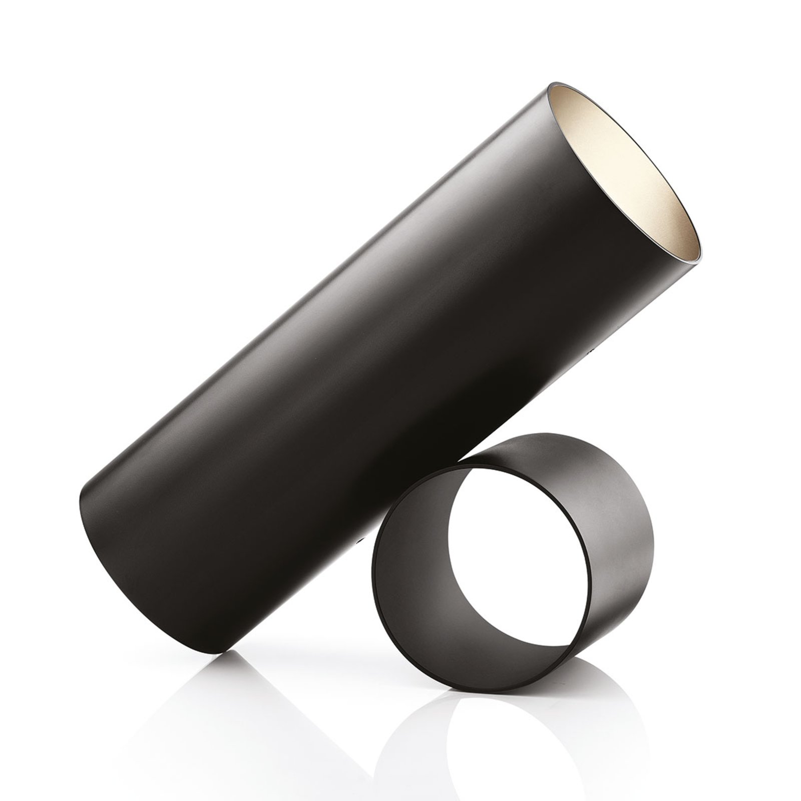 Flos FLOS Sawaru LED table lamp, adjustable black, for Living / Dining Room, aluminium, polycarbonate, 45 W, energy efficiency: A+, W: 15 cm, H: 43 cm