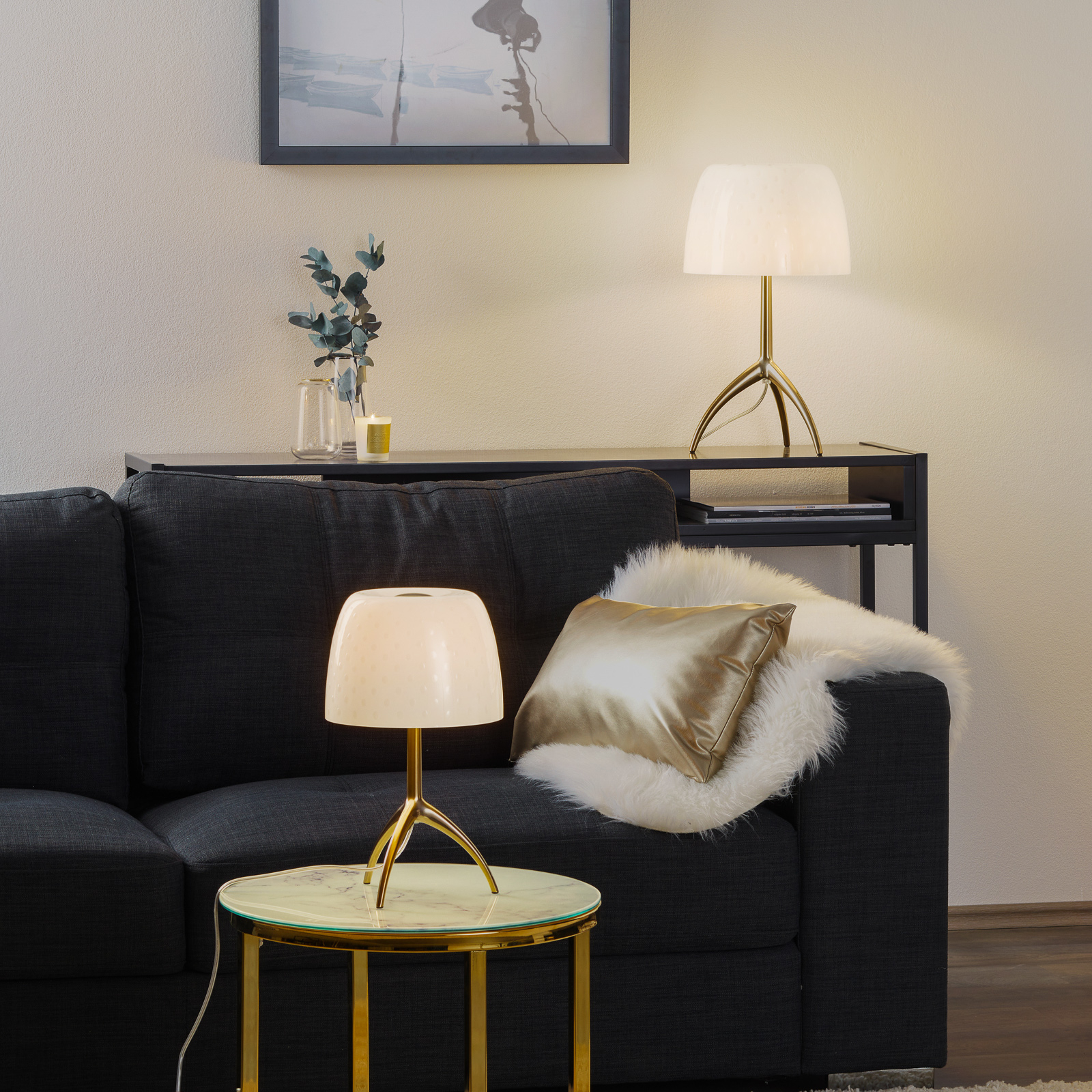 Lumiere Grande 30th Table Lamp Golden/Bulles Dimm. - Foscarini
