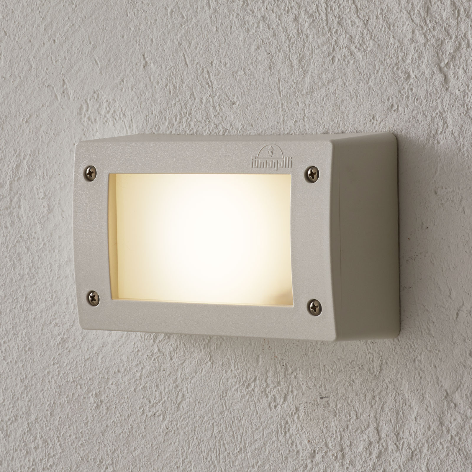 Fumagalli LED-vegglampe Extraleti 200, rektangul?r - moderne utelampe vegg - harpiks, plast