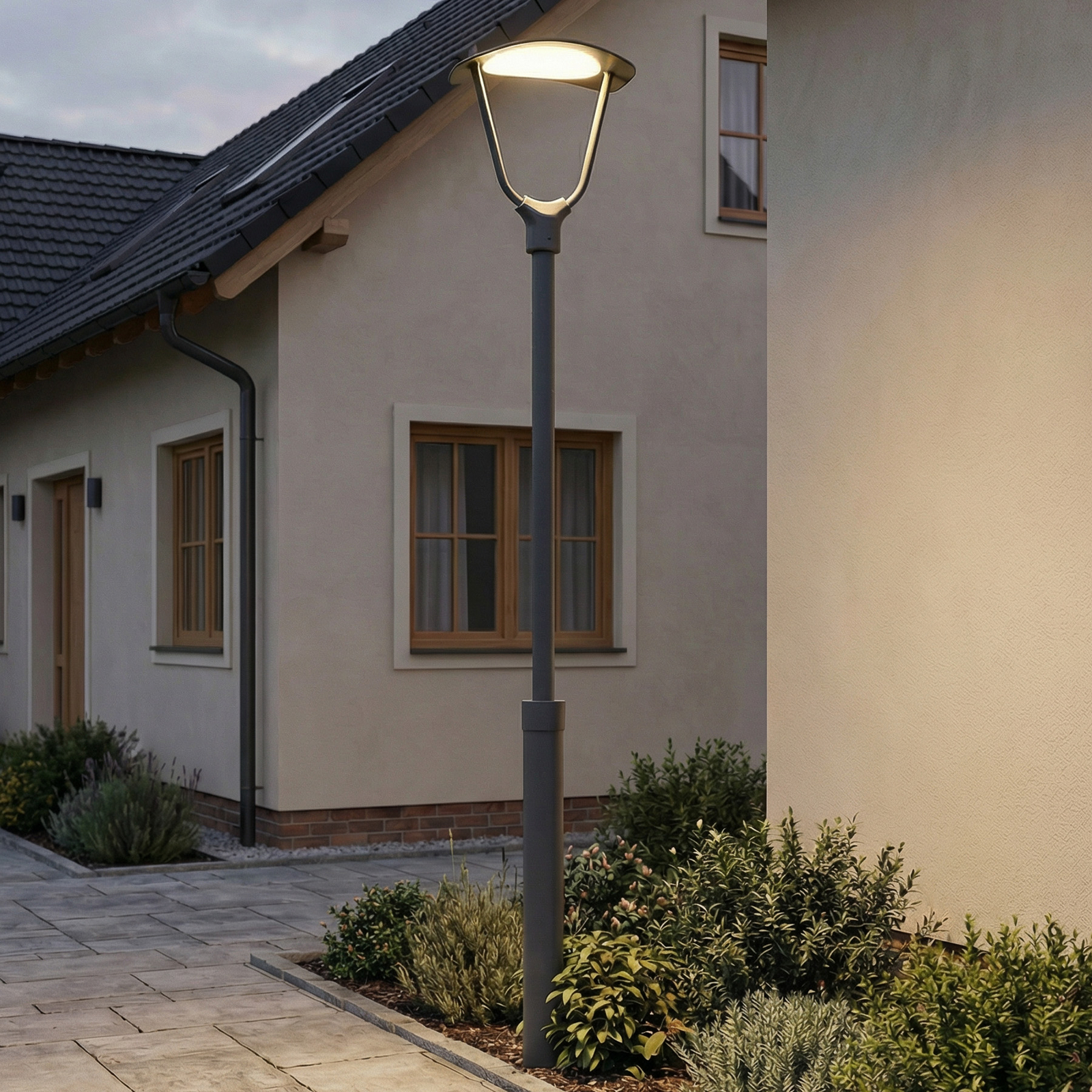 Lucande LED-Außenleuchte Tarasu, grau, 250 cm, Alu, IP65 Lucande LED-Außenleuchte Tarasu, grau, 250 cm, Alu, IP65