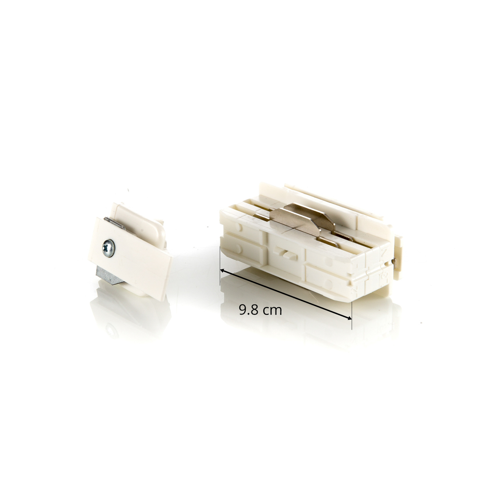 Eutrac bloc de contact pour rail encastré, blanc